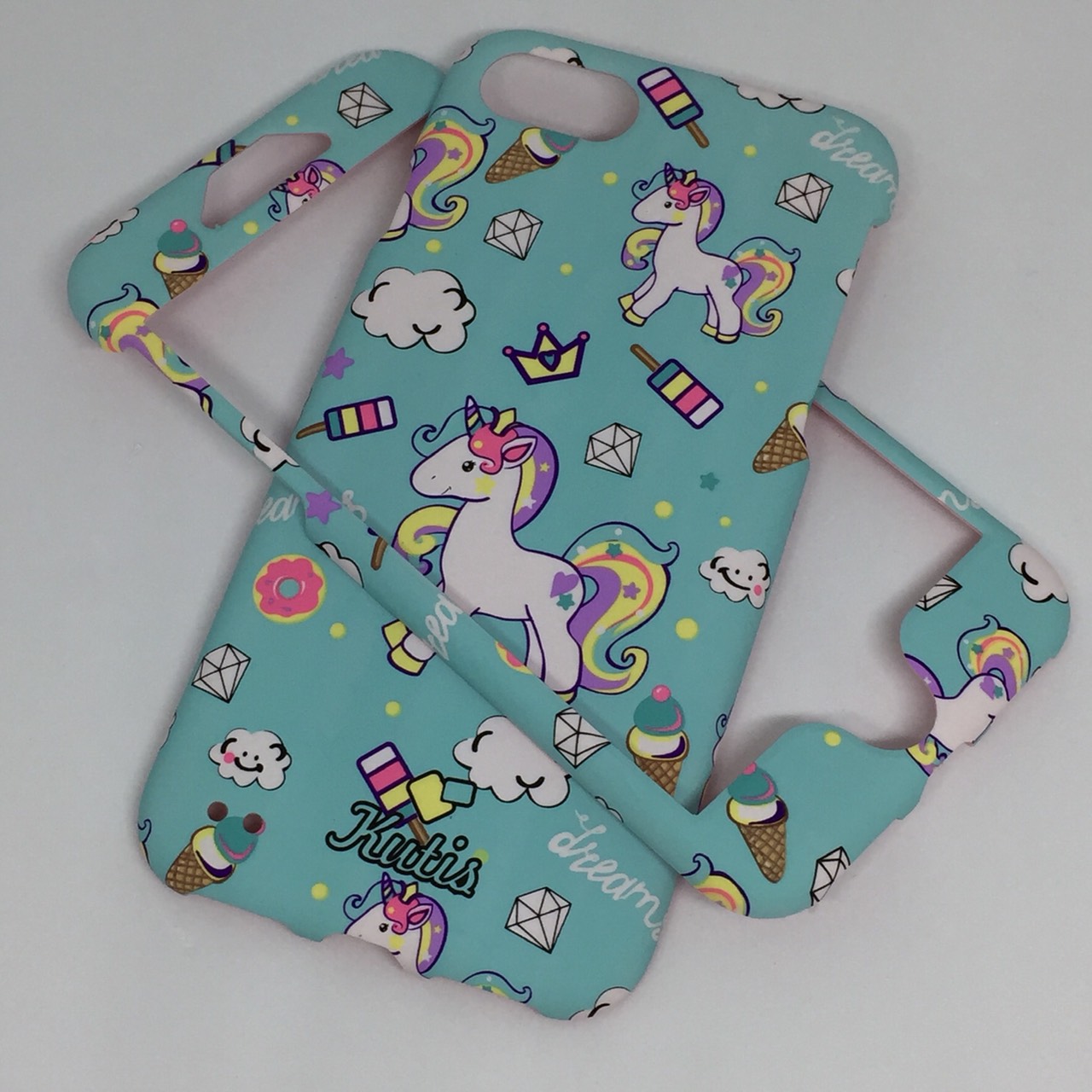 เคสคูทิส (Kutis) ไอโฟน7,8(ลายม้ายูนิคอร์นสีเขียวอ่อน)มาใหม่