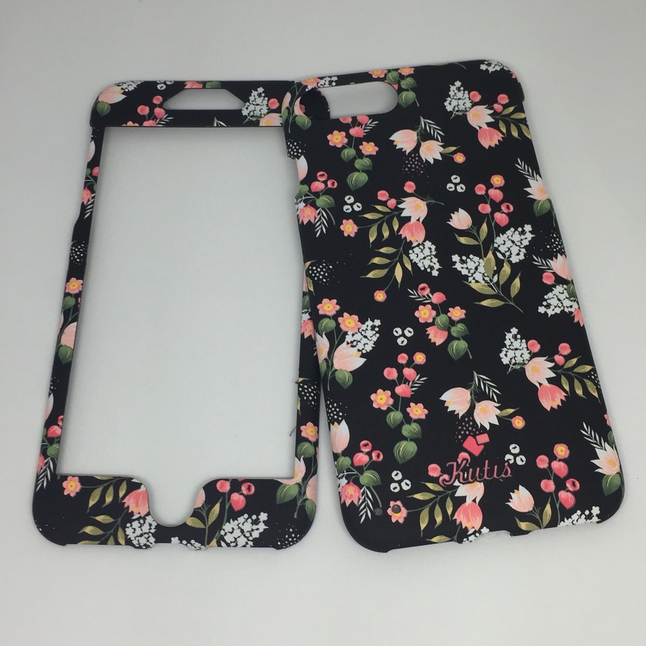 เคสคูทิส(Kutis)ไอโฟน7พลัส,8พลัส(ลายช่อดอกไม้สีดำnew)มาใหม่