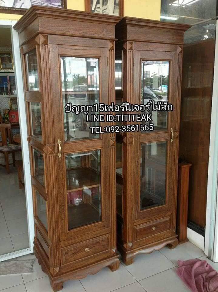 ตู้ปีปกระจกเจียรปรีรอบ 1 หลัง