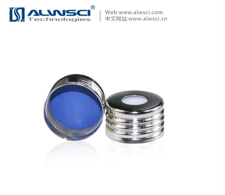 ฝาเกลียวปิดขวดvial ขนาด 18 mm พร้อม septa (100ชิ้น/แพ็ค)