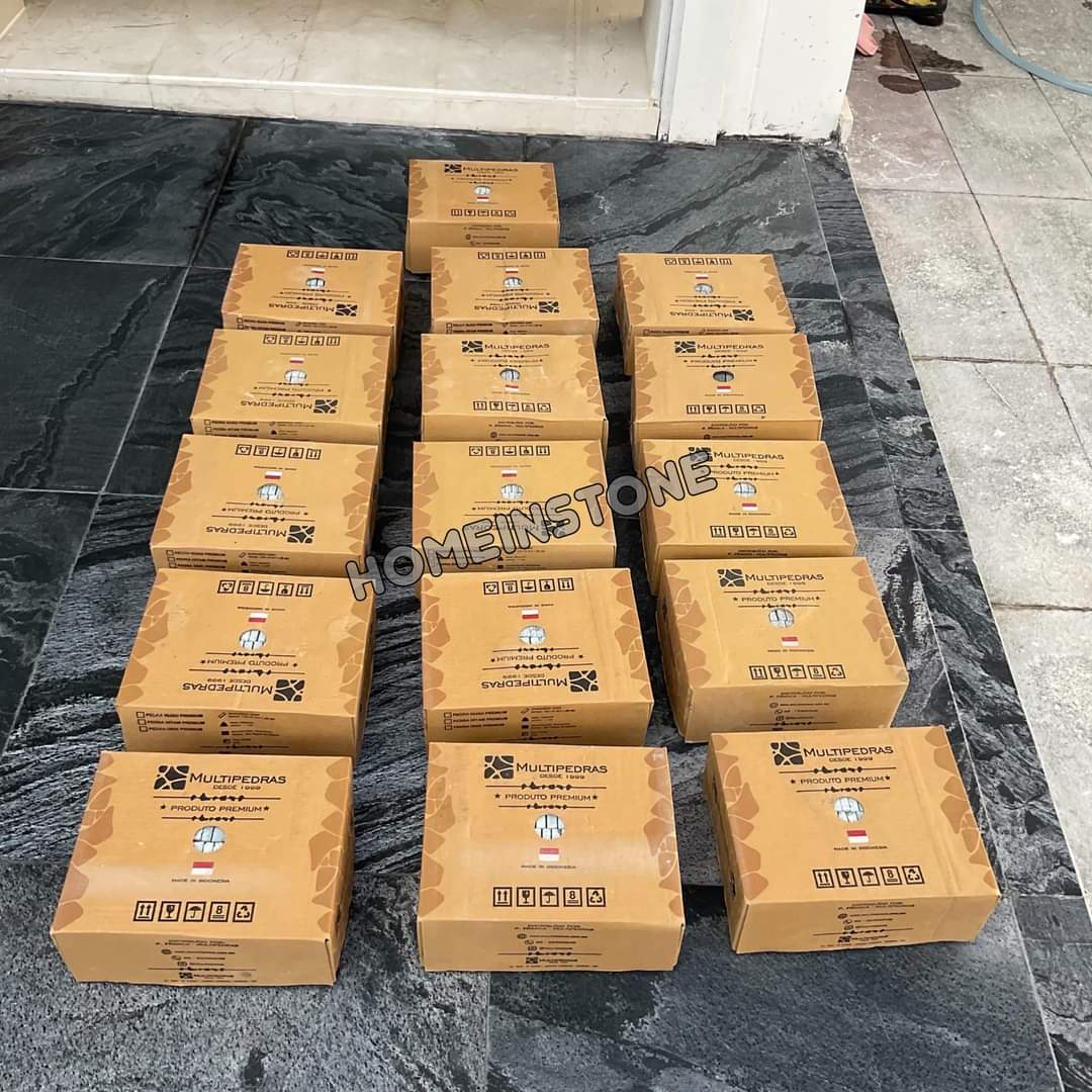 หินธรรมชาติ ปูสระว่ายน้ำ Green Sukabumi