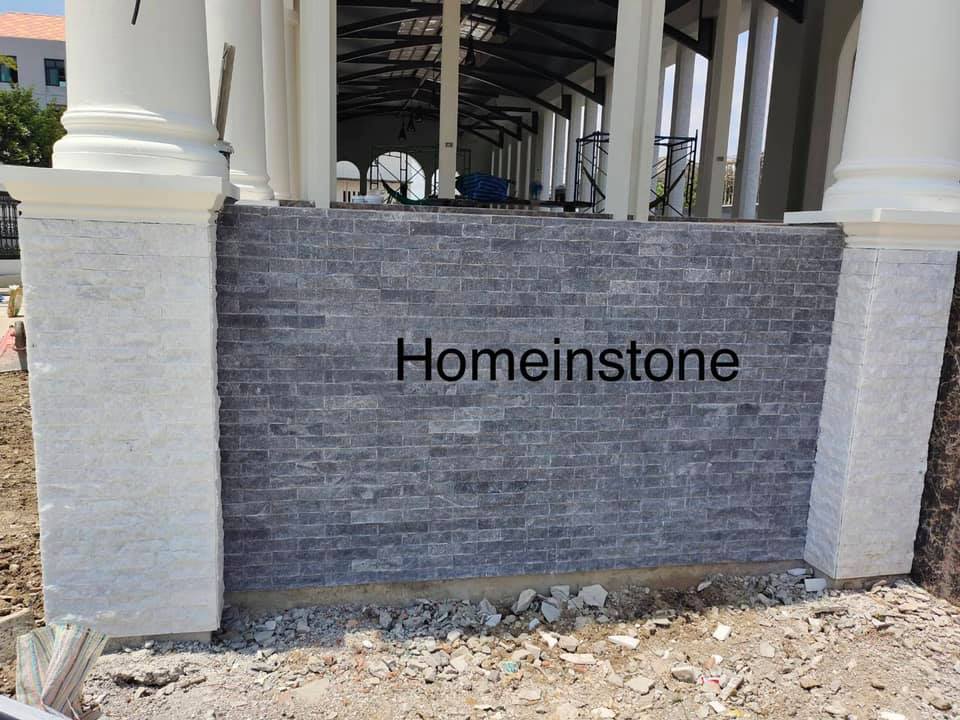 หินประดับตกแต่ง crystal black and white ขนาด 5x20