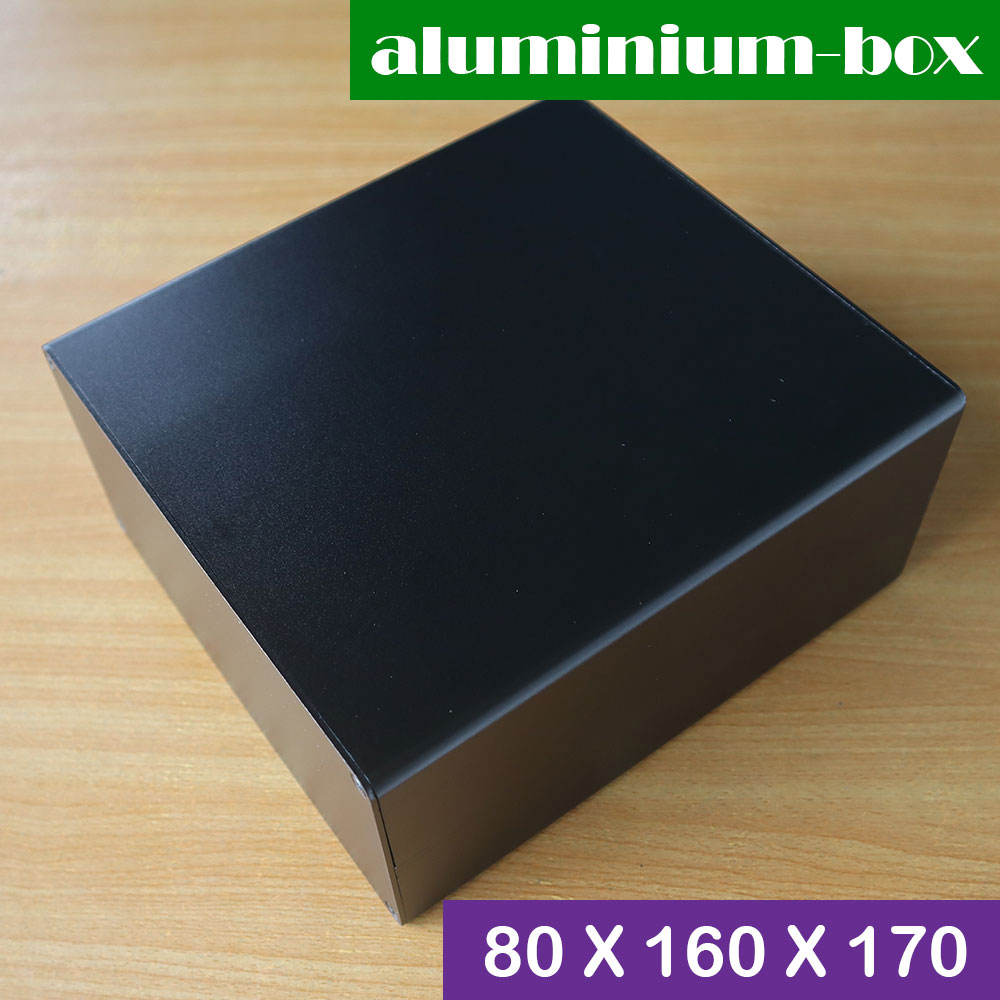 กล่องอลูมิเนียม สีดำ ขนาด 80 X 160 X 170 mm