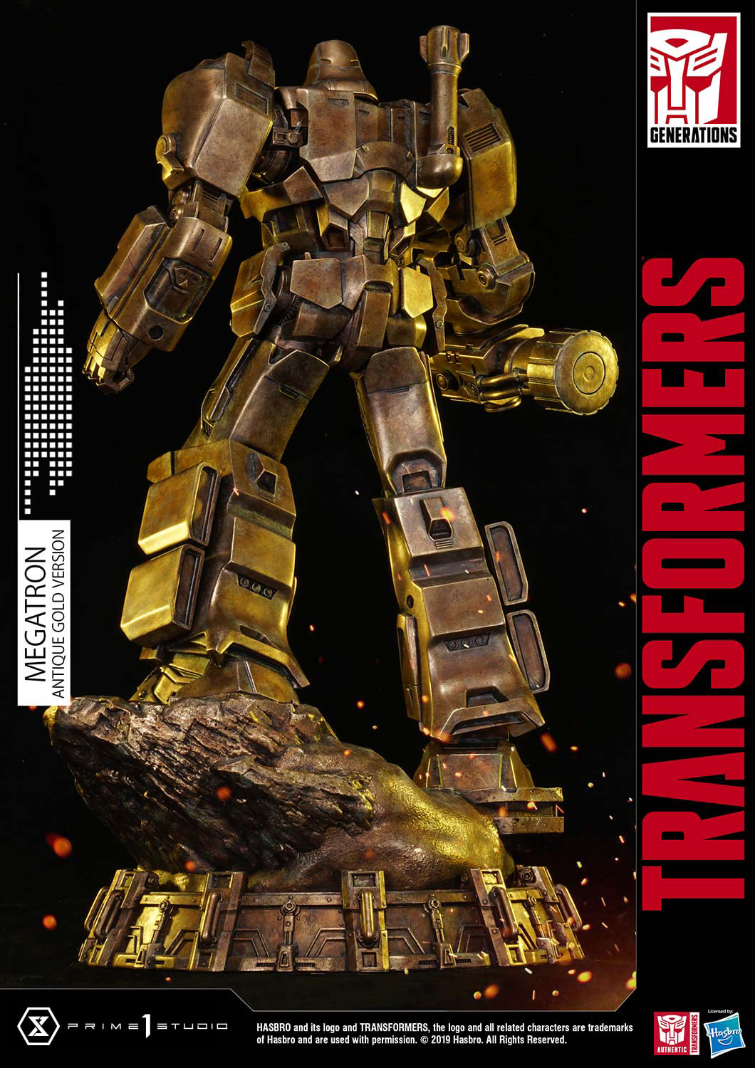 Prime 1 Studio PMTF-02AG Transformers G1 - Megatron (Antique Gold Version)