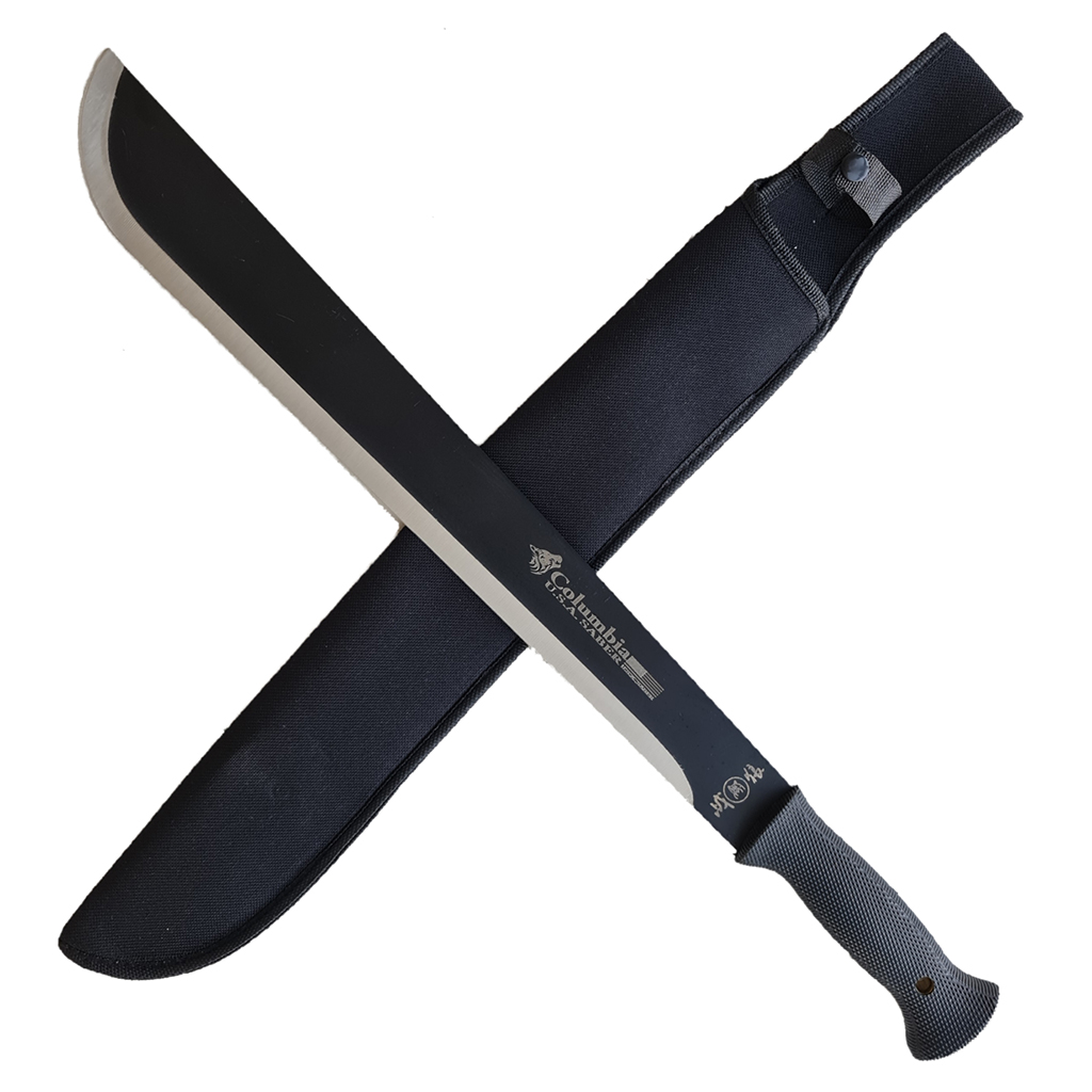 มีดเดินป่า มีดมาเชเต้ Machete ขนาดยาว 22.5 นิ้ว (57 ซม.) พร้อมซองไนล่อนสำหรับเก็บมีด