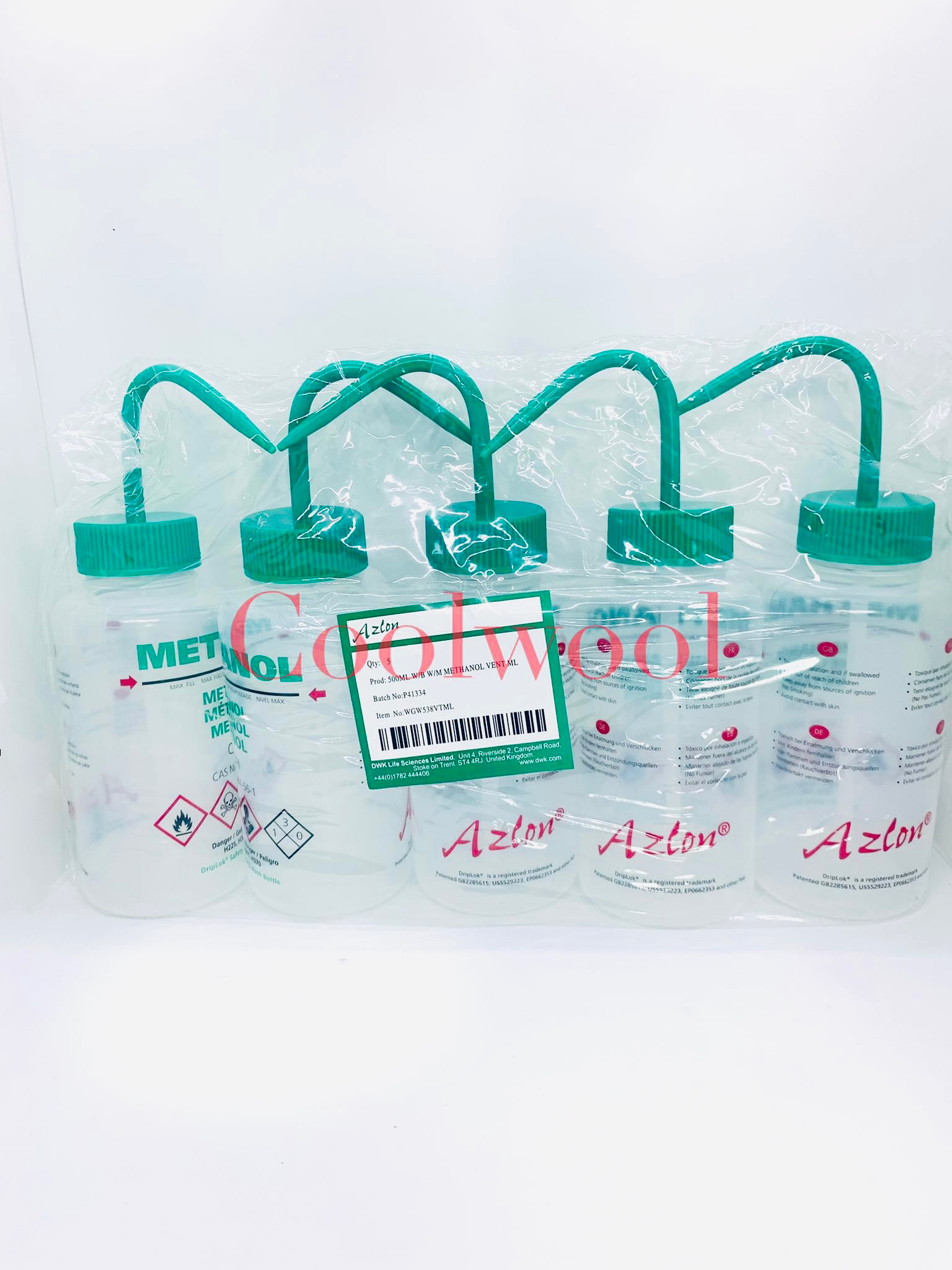 Wash bottle ขวดฉีดน้ำกลั่น อะซิโตน LDPE- Azlon ขนาด 500 ml