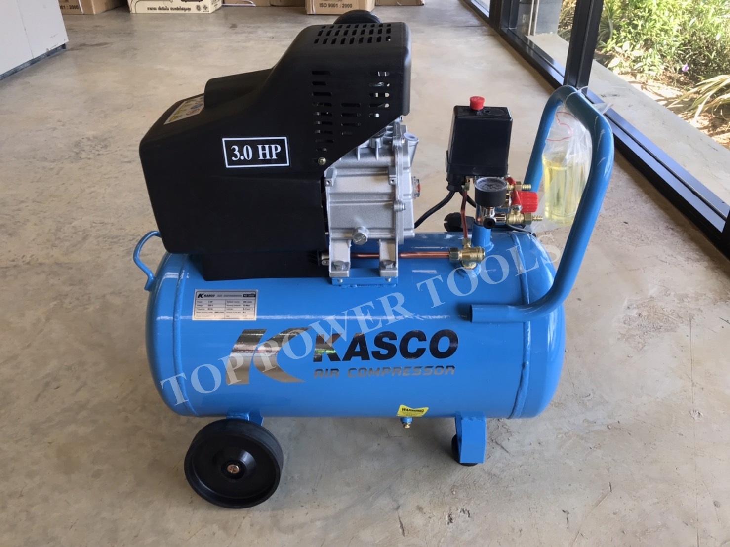 ปั๊มลมโรตารี่ 50ลิตร KC-3050 3.0HP KASCO (พร้อมอุปกรณ์เสริม ครบชุด)