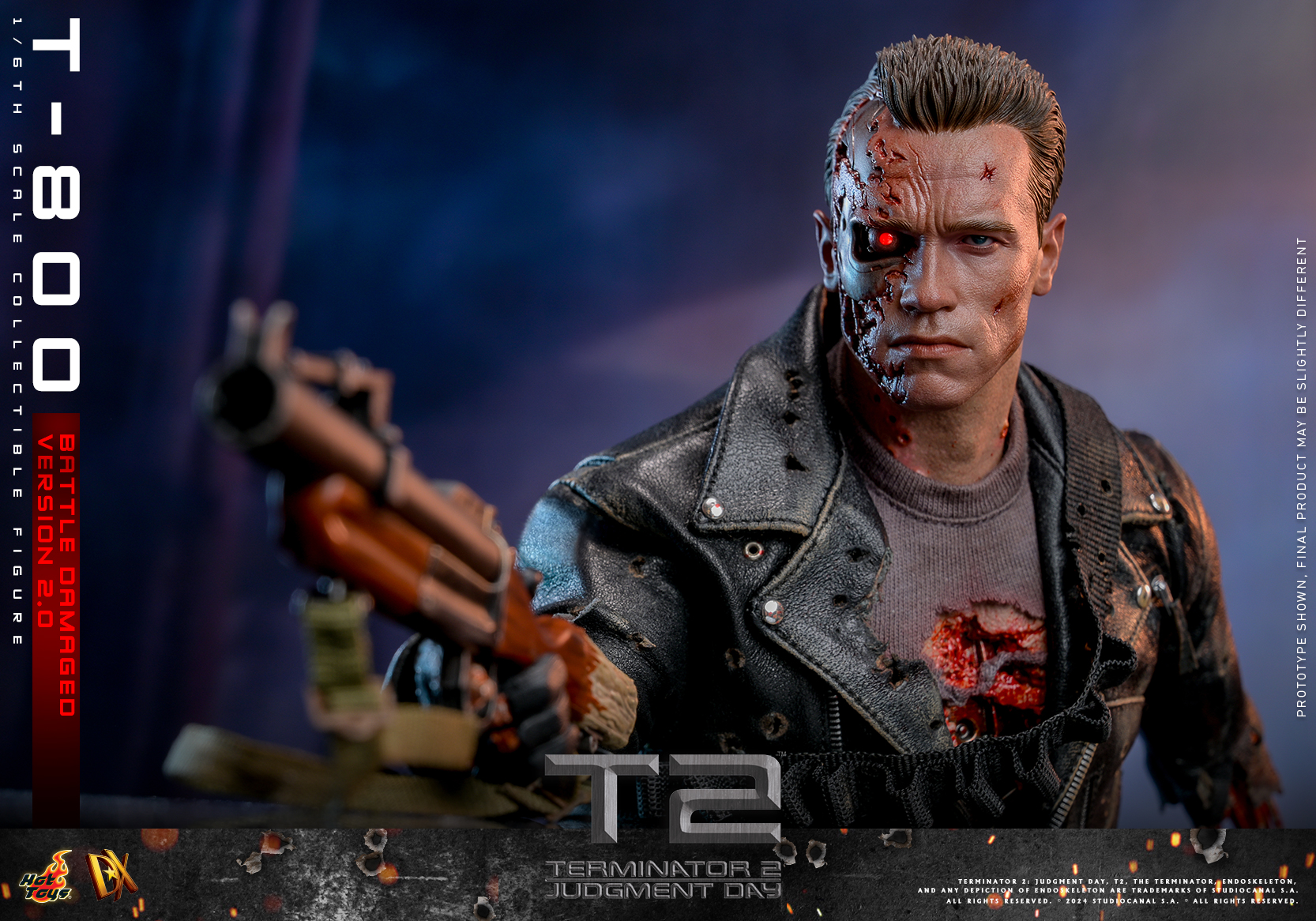 Hot Toys DX46 Terminator 2: Judgment Day - T-800 (Battle Damaged Version 2.0)