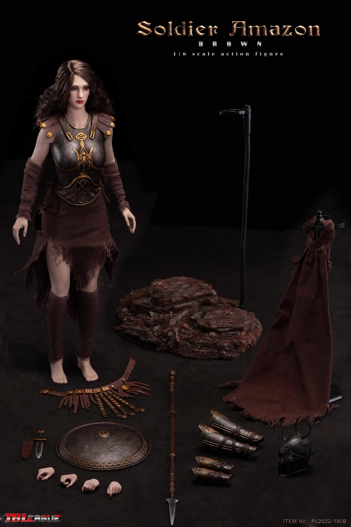 TBLeague PL2022-190B 1/6 Soldier Amazon (Brown)