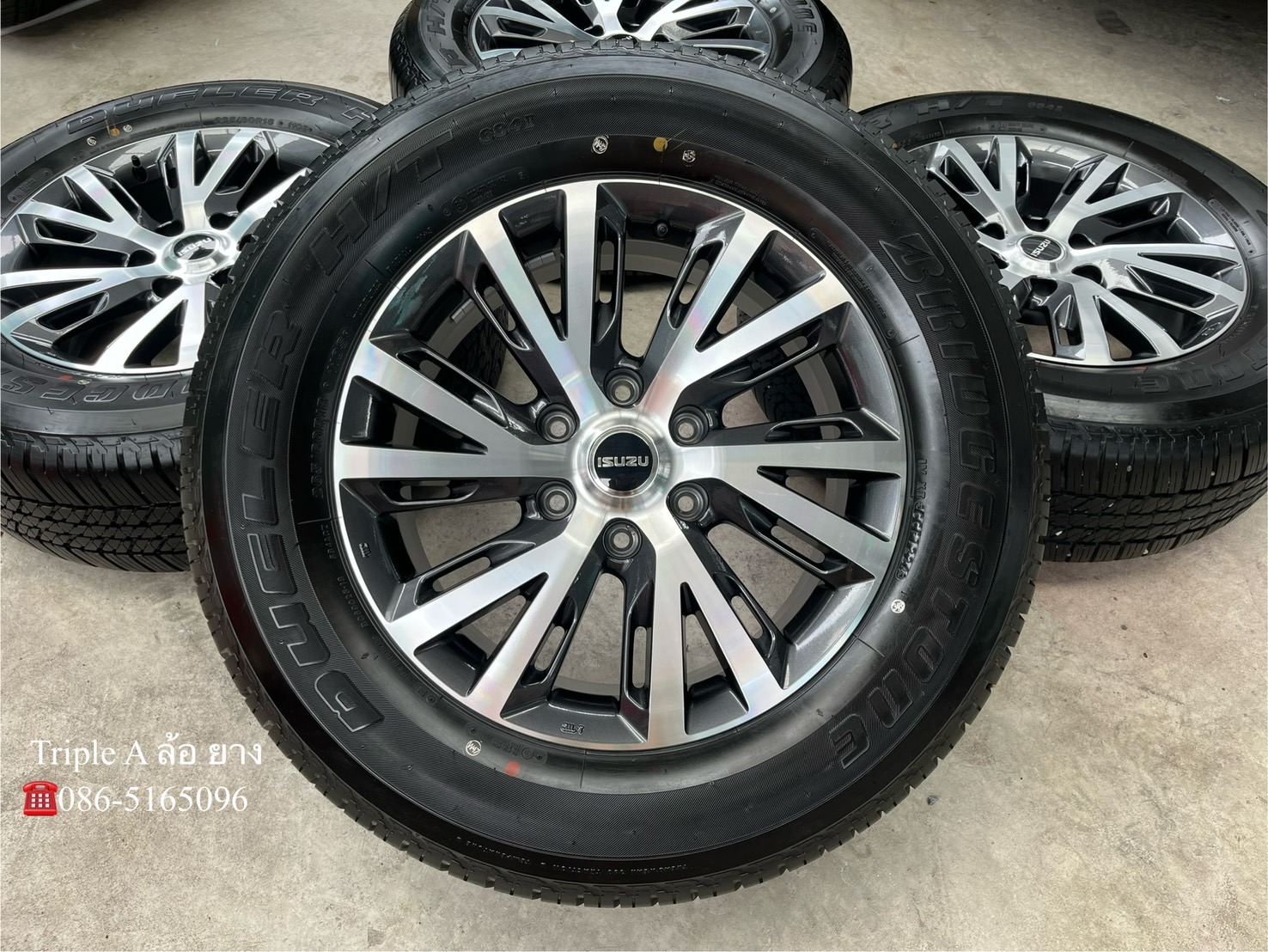 ♨ปี 24♨✨ล้อแม็กพร้อมยางน้องๆป้ายแดง✨ISUZU D-Max รุ่นใหม่ล่าสุด ขอบ 18 ดำหน้าเงา💖