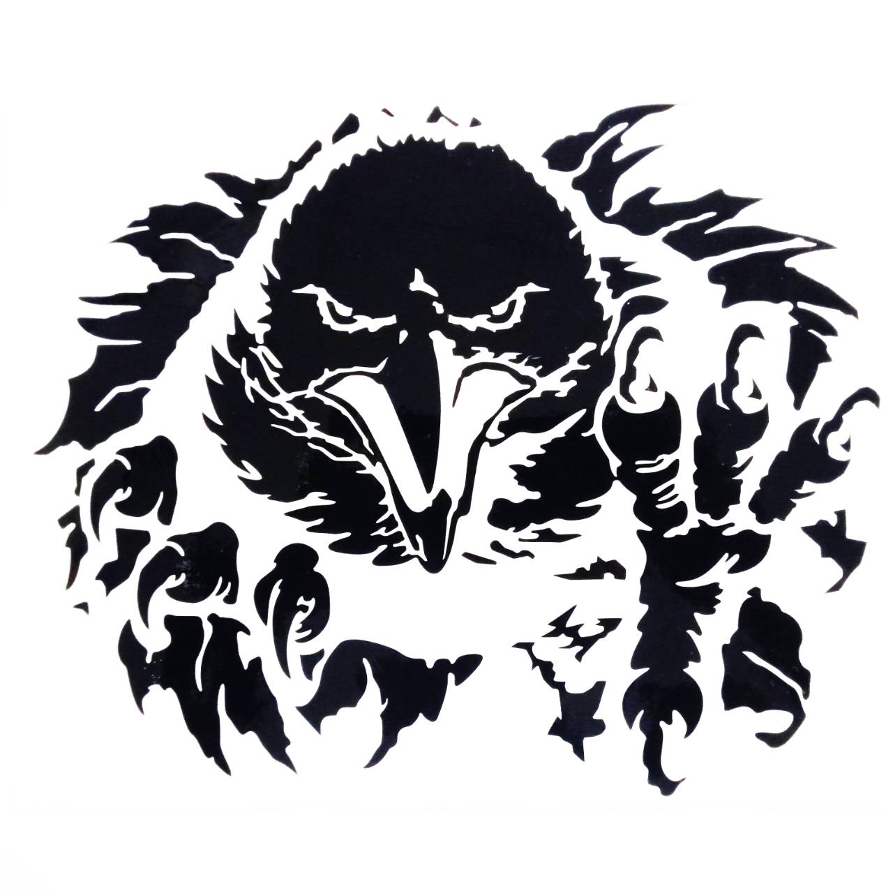 car-093 car sticker black eagle / สติ๊กเกอร์ติดรถ ลายนกอินทรี 21x25 cm (สีดำ)