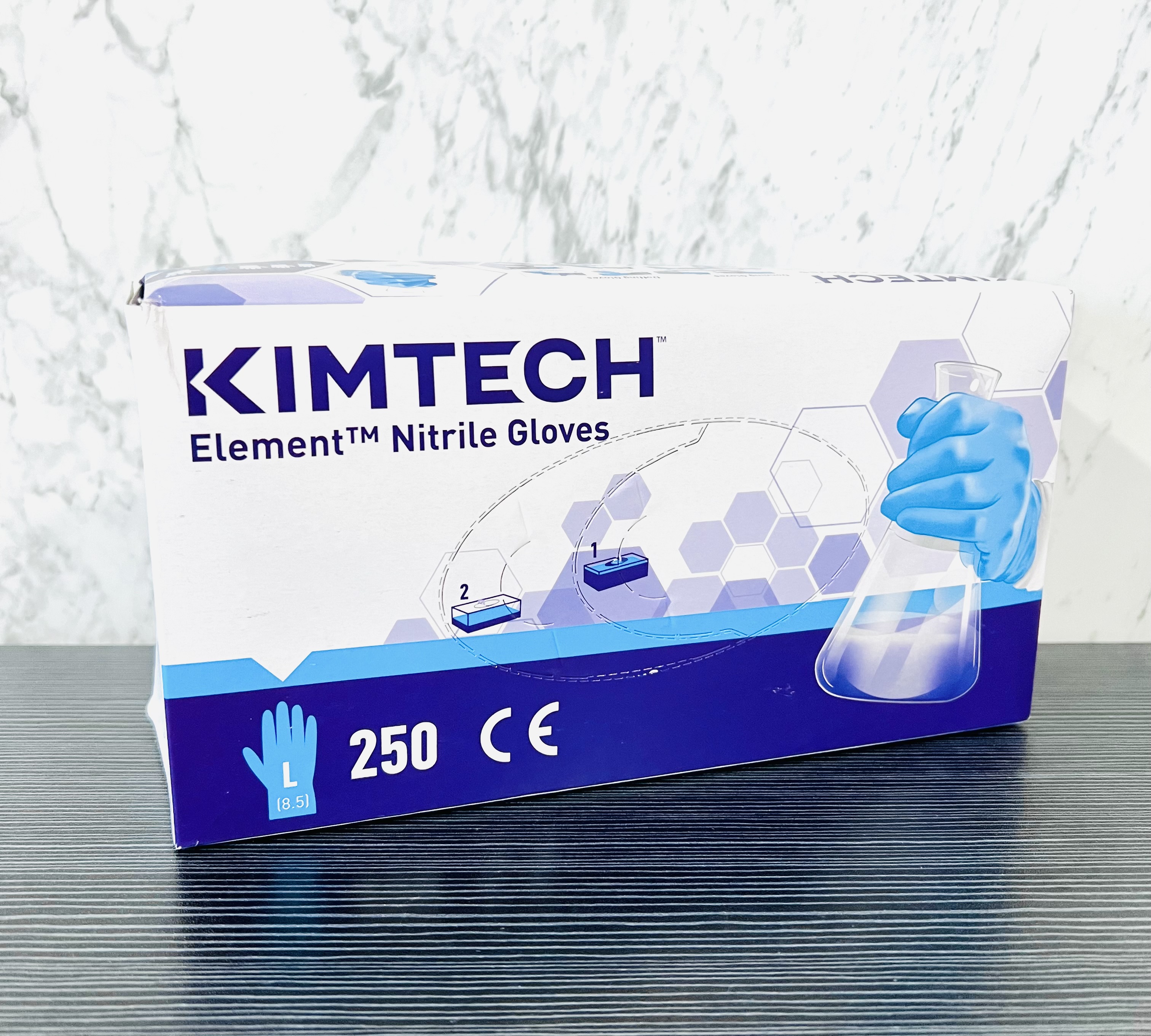 Kimtech-Element Blue Nitrile Glove (250ชิ้น/กล่อง)