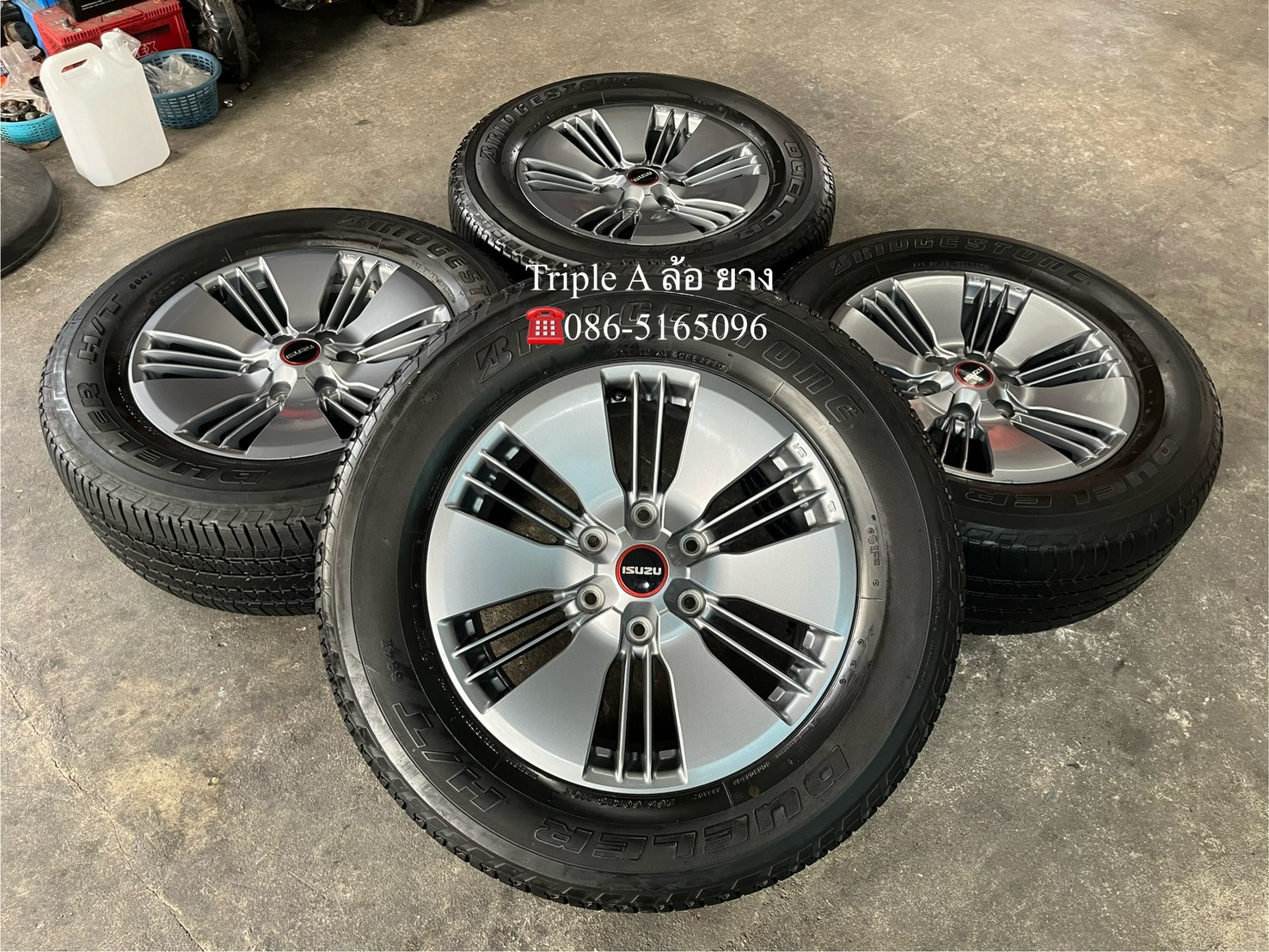✨ล้อแม็ก✨ISUZU D-Max ขอบ 18 สีเทา พร้อมยาง 265-60-18 Bridgestone ปี 20