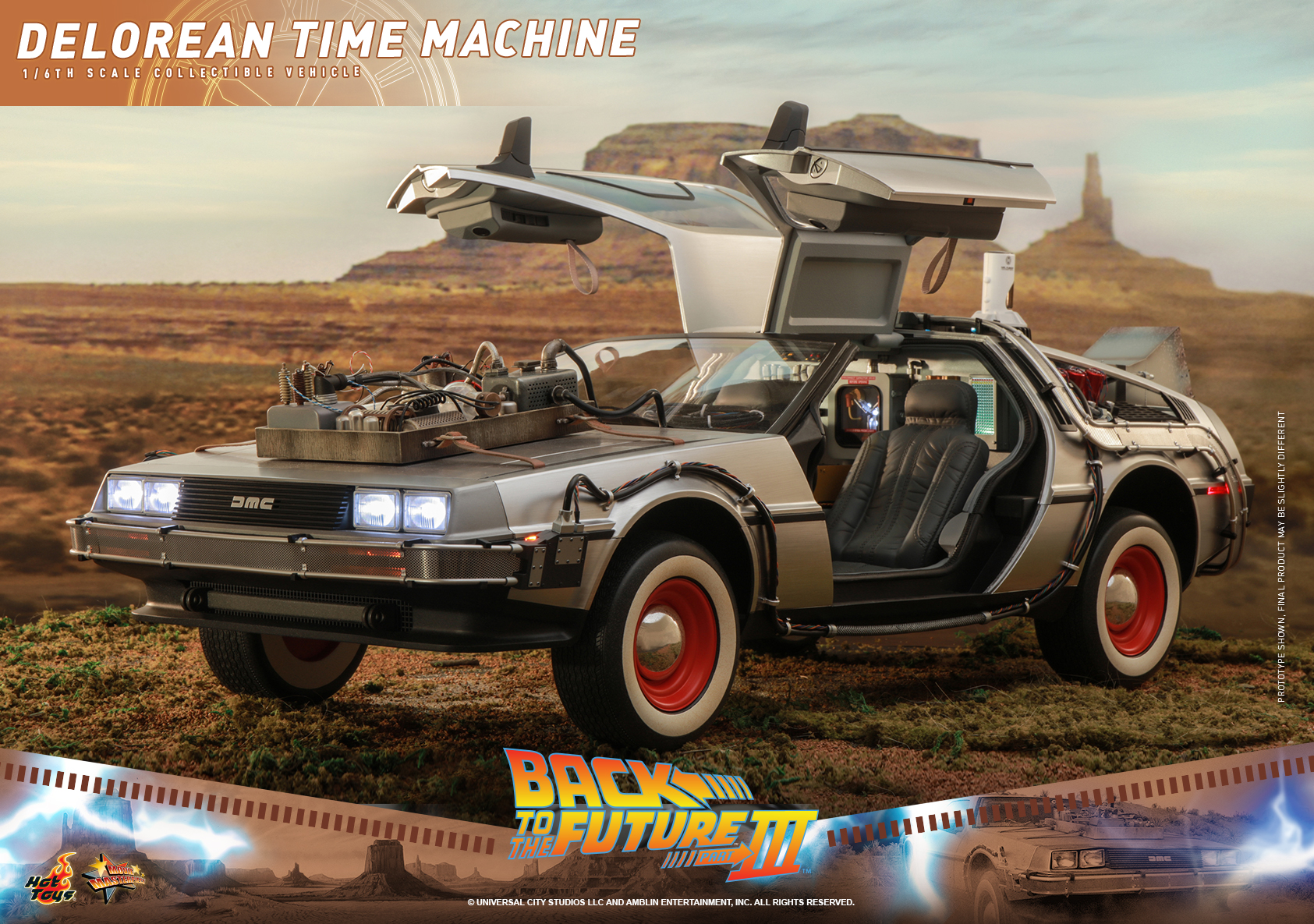 Hot Toys MMS738 1/6 Back to the Future III - DeLorean Time Machine