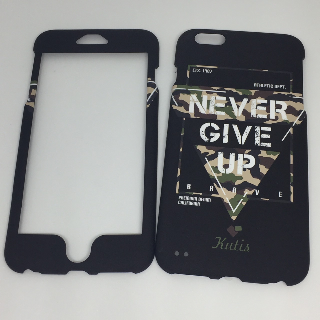 เคสคูทิส(Kutis)ไอโฟน6พลัส,6Sพลัส(ลายNever Give Up)มาใหม่ เคสประกบหน้า-หลัง เคสเรืองแสง เคสลายวินเทจ ร้านSuperhero Klongthom