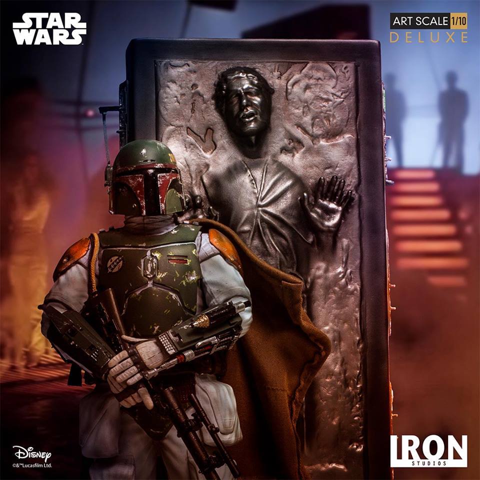 Iron Studios - Boba Fett & Han Solo in Carbonite Deluxe Art Scale 1/10 Star Wars