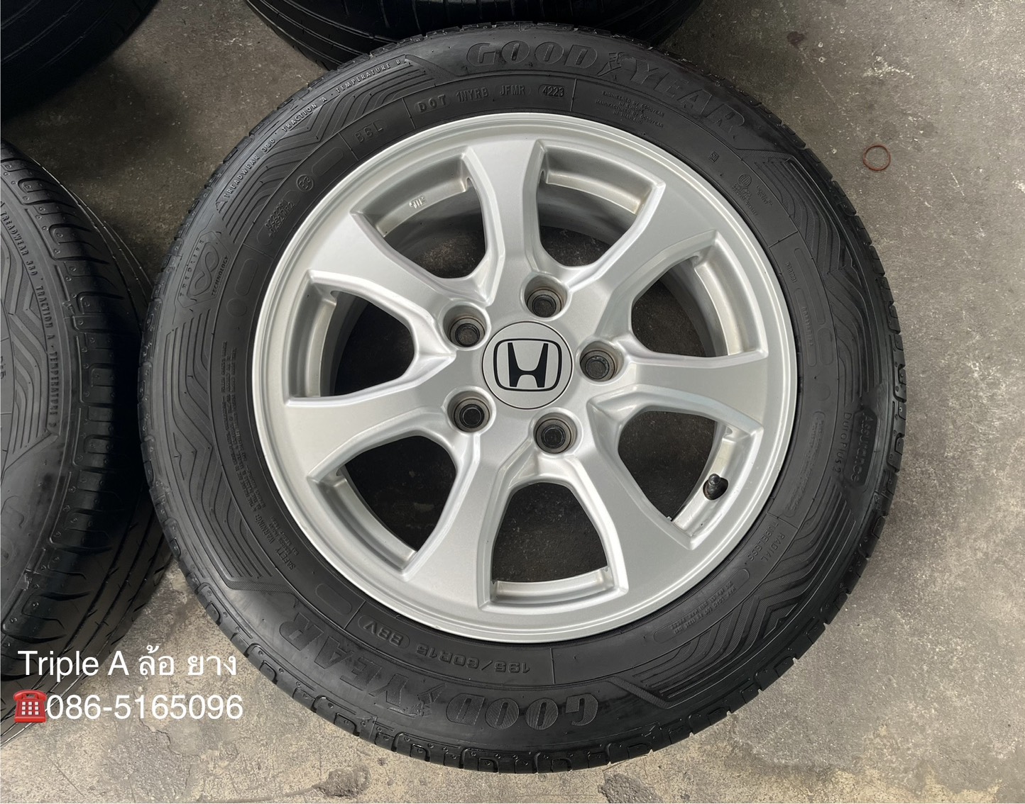 ✨ล้อแม็ก 5รู114✨Honda Civic FB ขอบ 15 พร้อมยาง 195-60-15 Goodyear🌟ปลายปี 23🌟