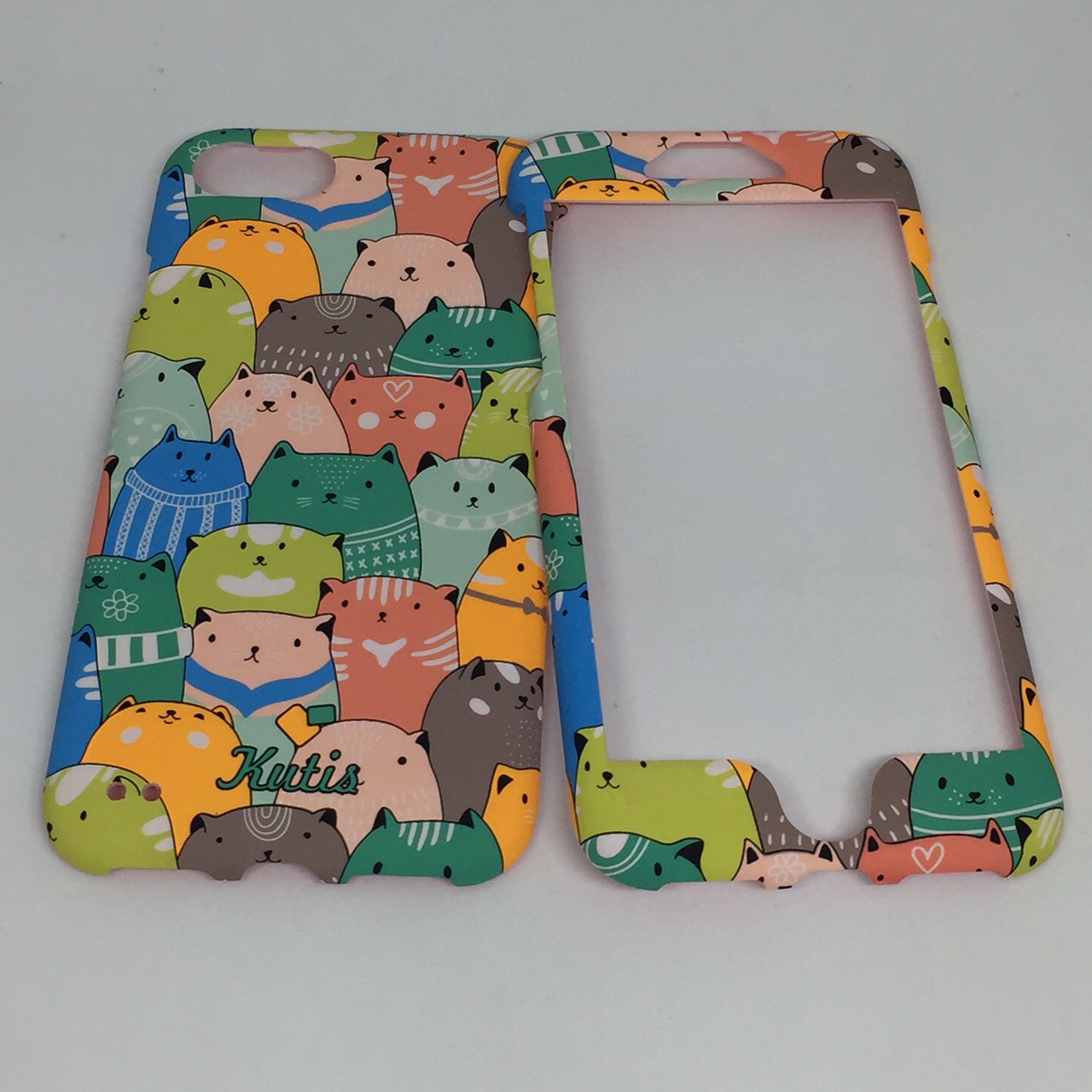 เคสคูทิส(Kutis)เคสไอโฟน7,8,SEปี2020(ลายแมวอ้วน)มาใหม่ เคสประกบหน้า-หลัง เคสเรืองแสง เคสลายวินเทจ ร้านSuperhero Klongthom