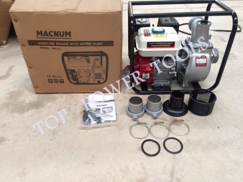 ปั๊มน้ำ 3"+เครื่องยนต์เบนซิน 6.5HP MN-30 MACNUM