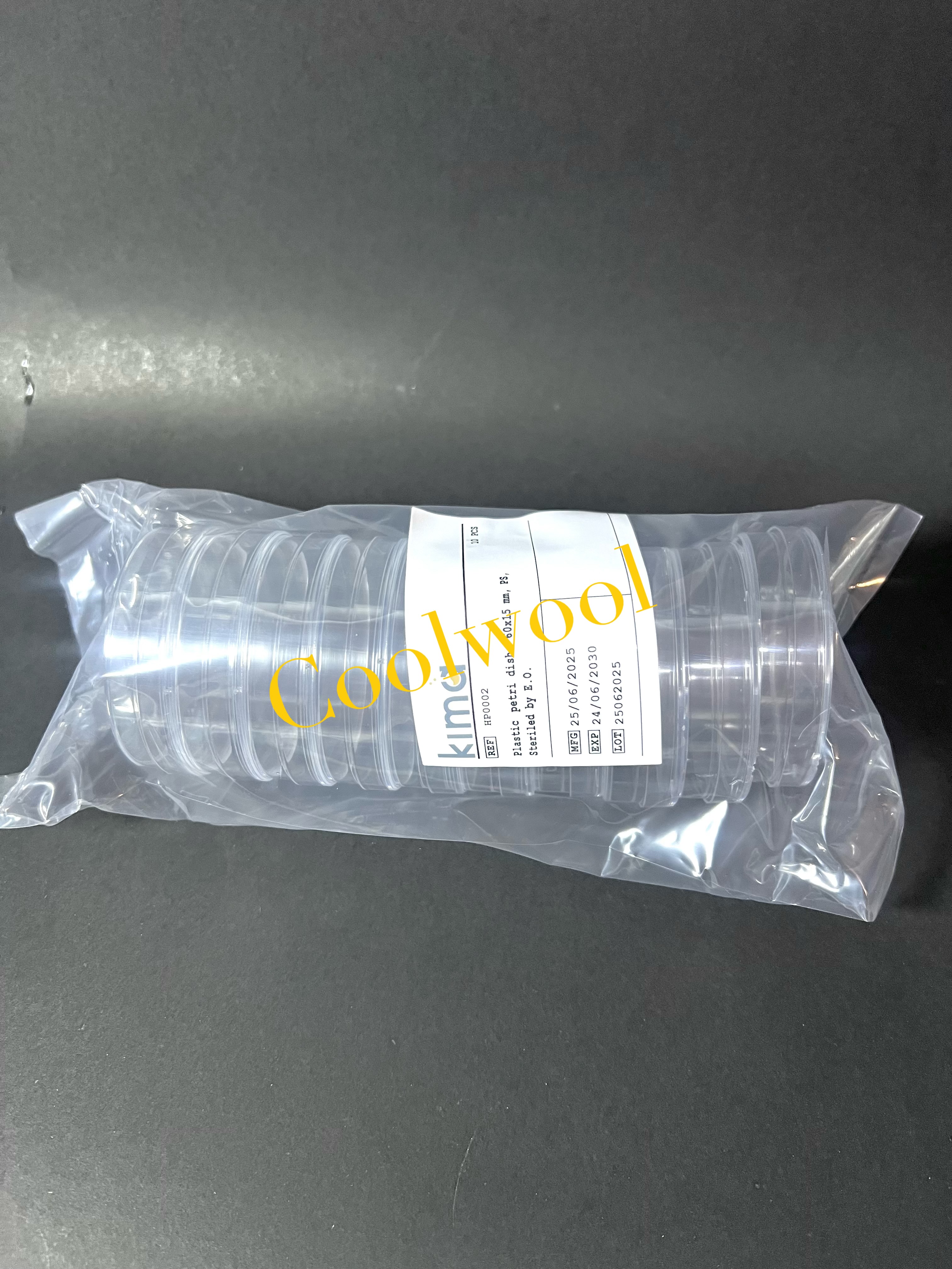 จานเพาะเลี้ยงเชื้อ พลาสติก petridish 60x15mm sterile(1000 ชิ้น/ลัง)