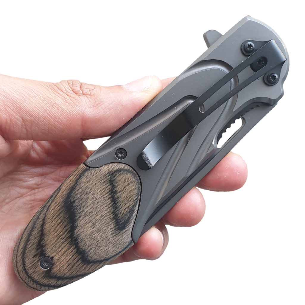 มีดพับ BROWNING X56 ขนาด 8.7 นิ้ว (22 ซม.) ด้ามเข้าประกับไม้