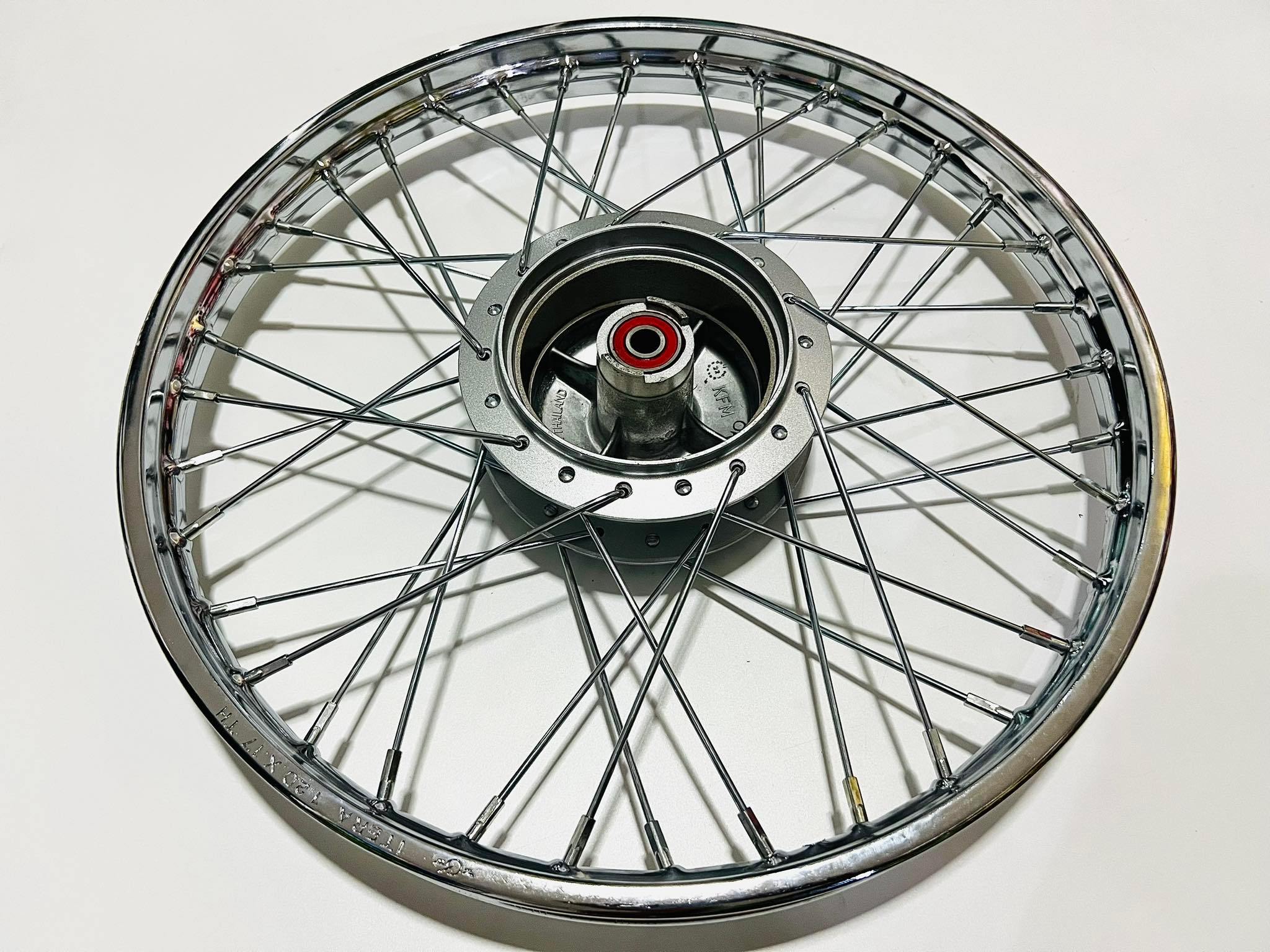 วงล้อ+ขึ้นซี่เวฟ125 รุ่นดั้มเบรค ล้อหลัง ครบชุด รอ