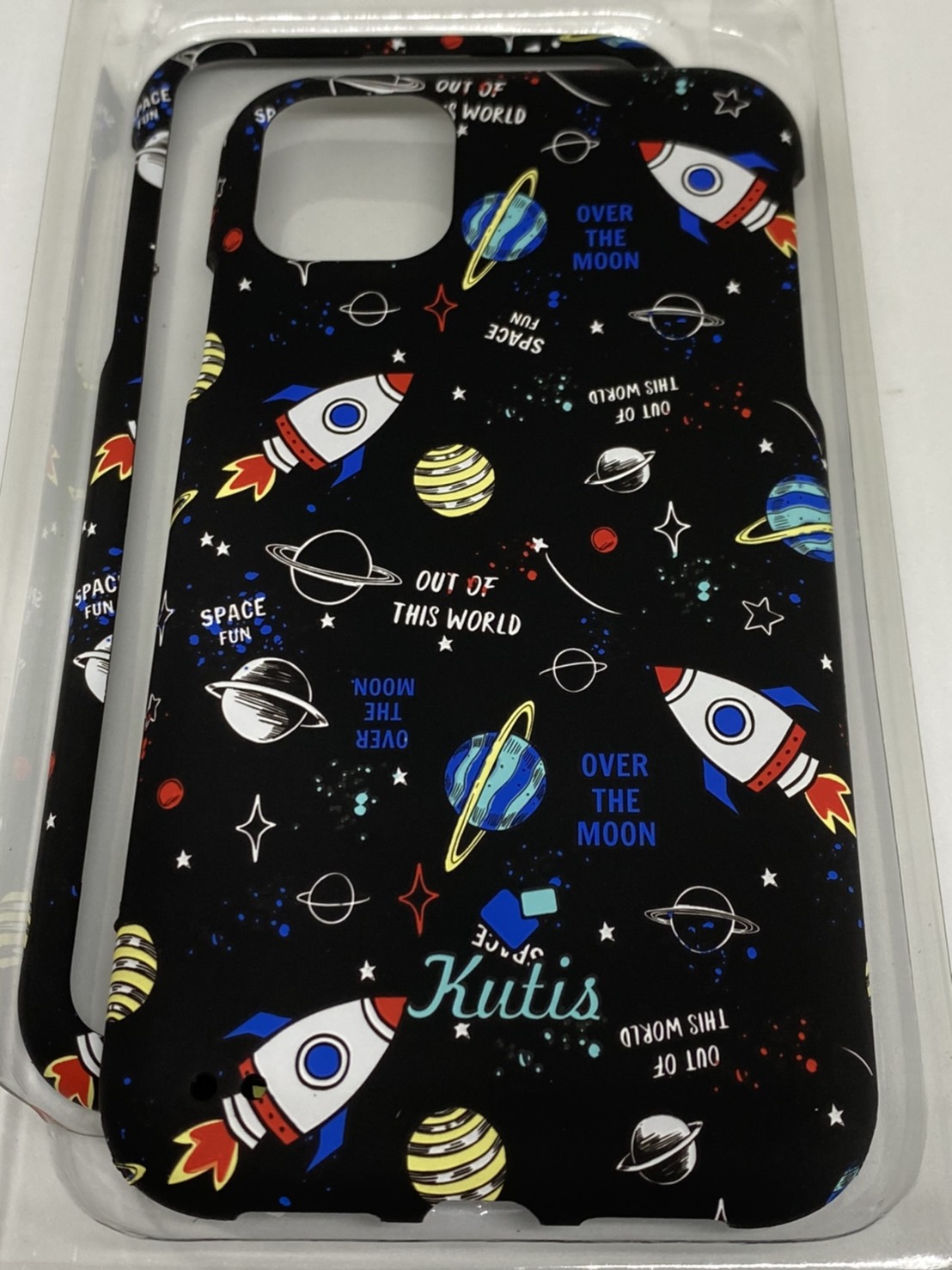 เคสคูทิส(Kutis)เคสไอโฟน11G(ลายจรวดอวกาศ)มาใหม่ เคสประกบหน้า-หลัง เคสเรืองแสง เคสลายวินเทจ ร้านSuperhero Klongthom