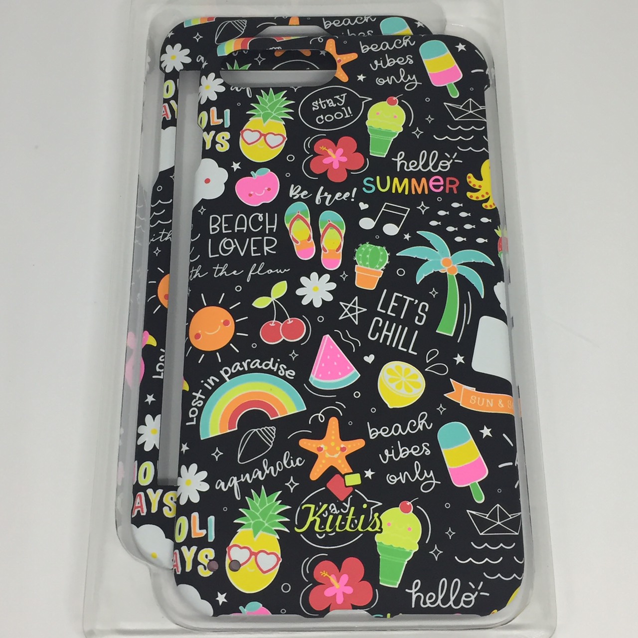 เคสคูทิส(Kutis)ไอโฟน7พลัส,8พลัส(ลายHello Summer)มาใหม่ เคสประกบหน้า-หลัง เคสเรืองแสง เคสลายวินเทจ ร้านSuperhero Klongthom