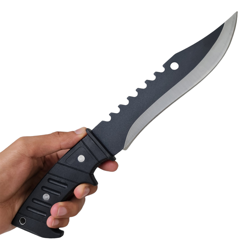 มีดใบตาย BUCK Knives Clip Point ขนาด 12.4 นิ้ว (31.5 ซม.) พร้อมซองไนล่อนร้อยเข็มขัดสำหรับเก็บมีด