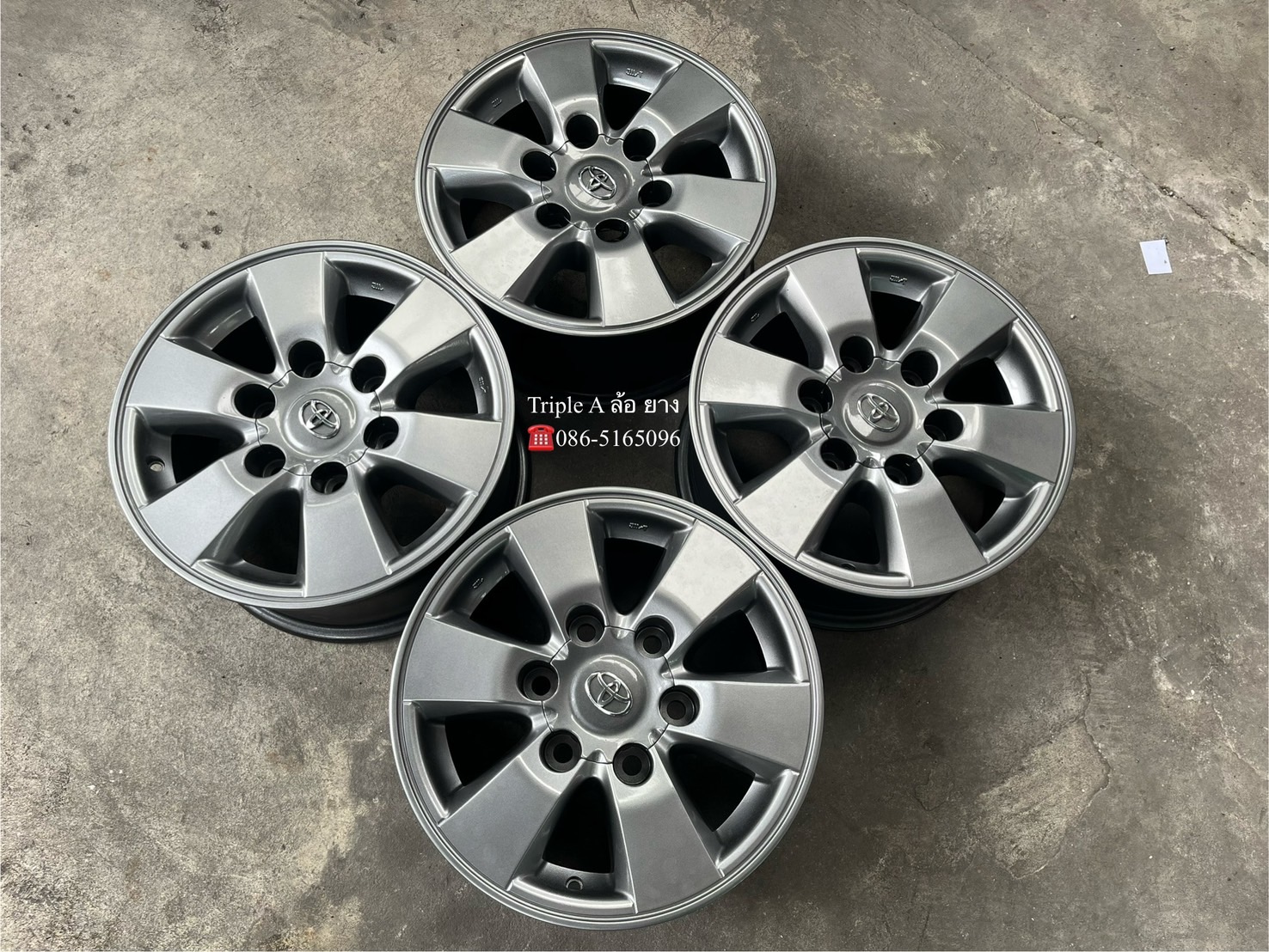 ✨ล้อแม็ก 6รู139✨Toyota (หน้าแบน) ขอบ 15 สีไฮเปอร์💖สวยกริ๊บ🚘Vigo ตัวสูง ,รถตู้ Commuter 6รู139 ได้เลย