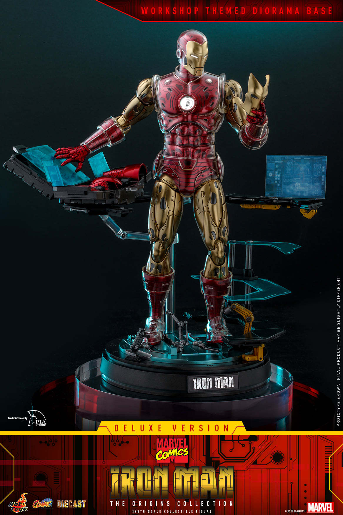 Hot Toys CMS08D38 1/6 Marvel Comics - Iron Man (Deluxe Version) [The Origins Collection]