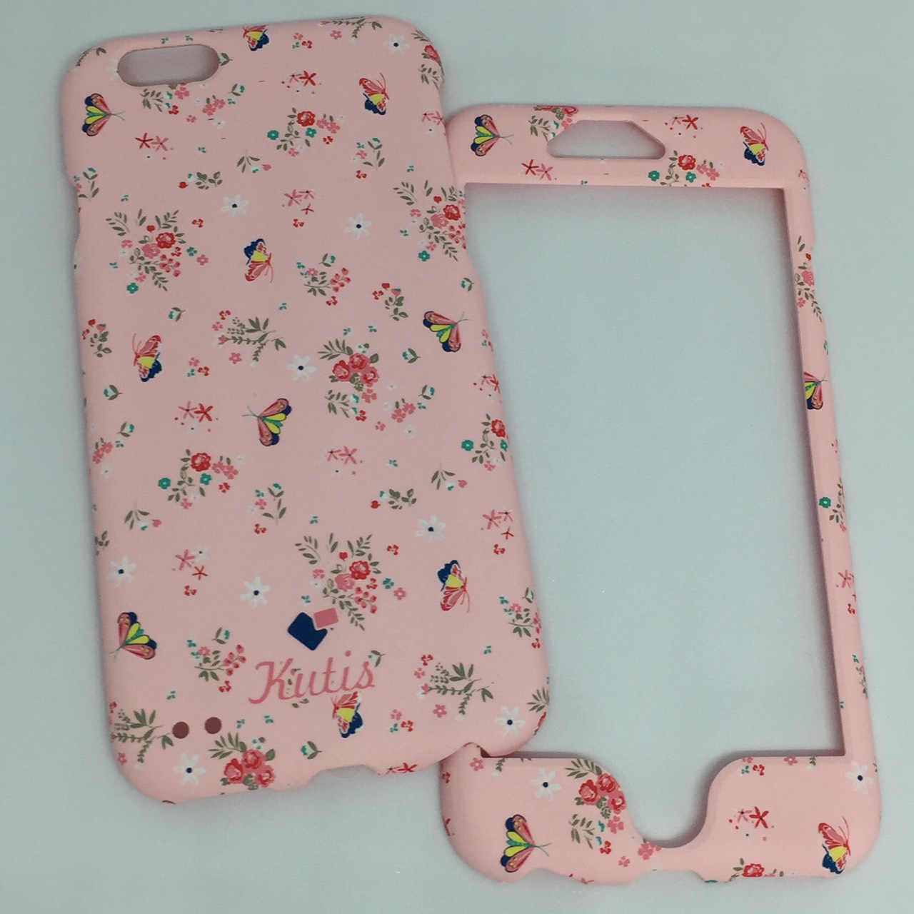 เคสคูทิส (Kutis) ไอโฟน6,6S(ลายดอกไม้พื้นหลังสีชมพู)