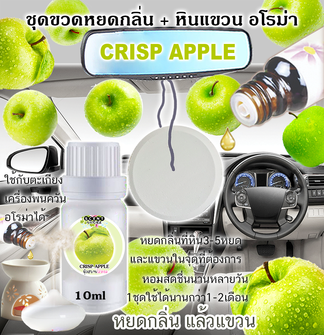 หินแขวน + ขวดหยด 10ml CRISP APPLE
