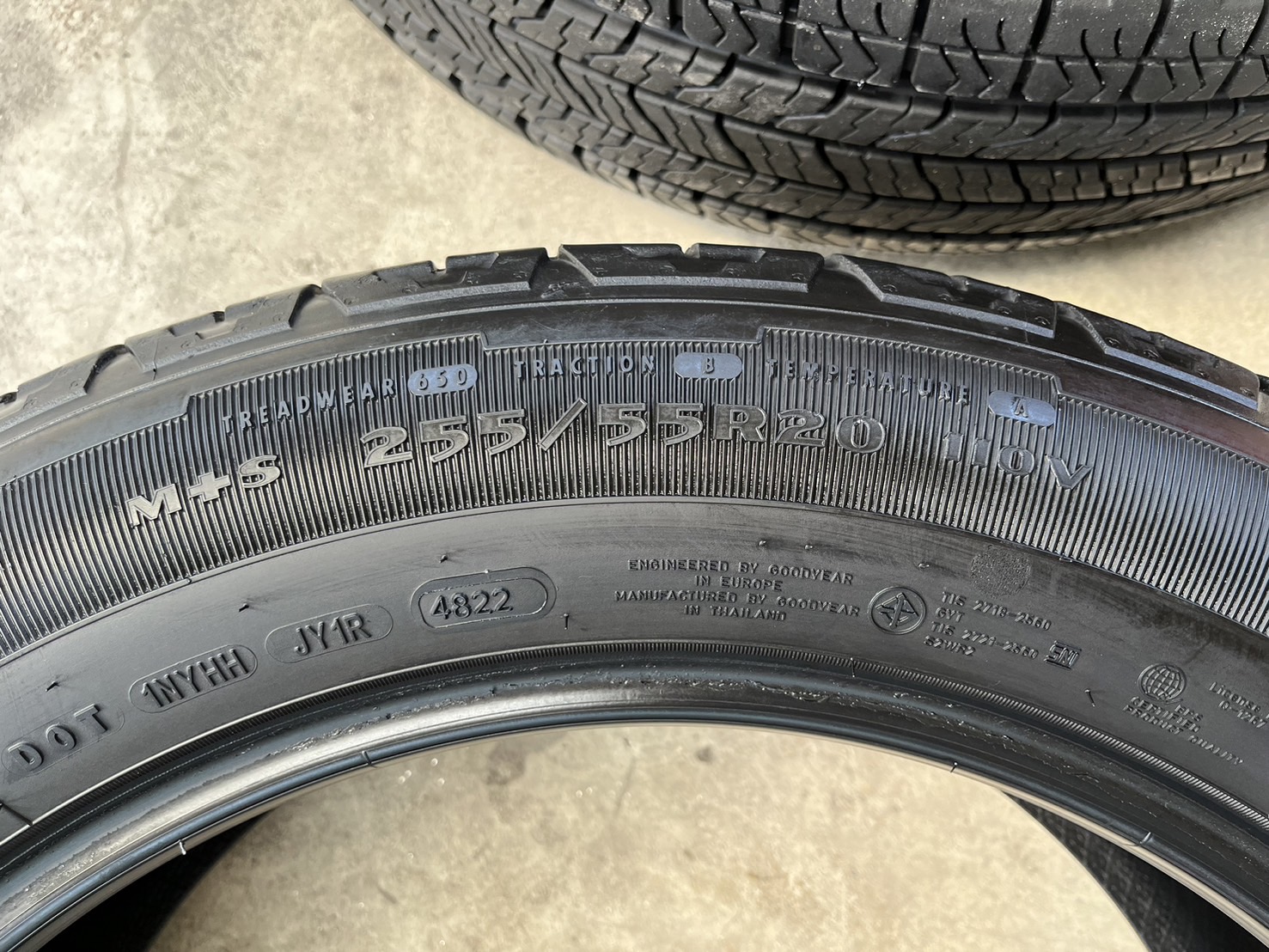 ✨ยาง✨255-55-20 GoodYear💥ปลายปี 22💥สภาพสวย🚘ใส่แทน 265-50R20 ได้เลย