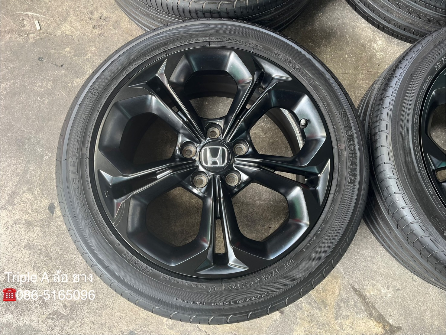 ✨ล้อแม็ก✨Honda Civic FE Turbo RS ขอบ 17 สีดำ พร้อมยางป้ายแดง 215-50-17 Yokohama🌟ปี 23🌟