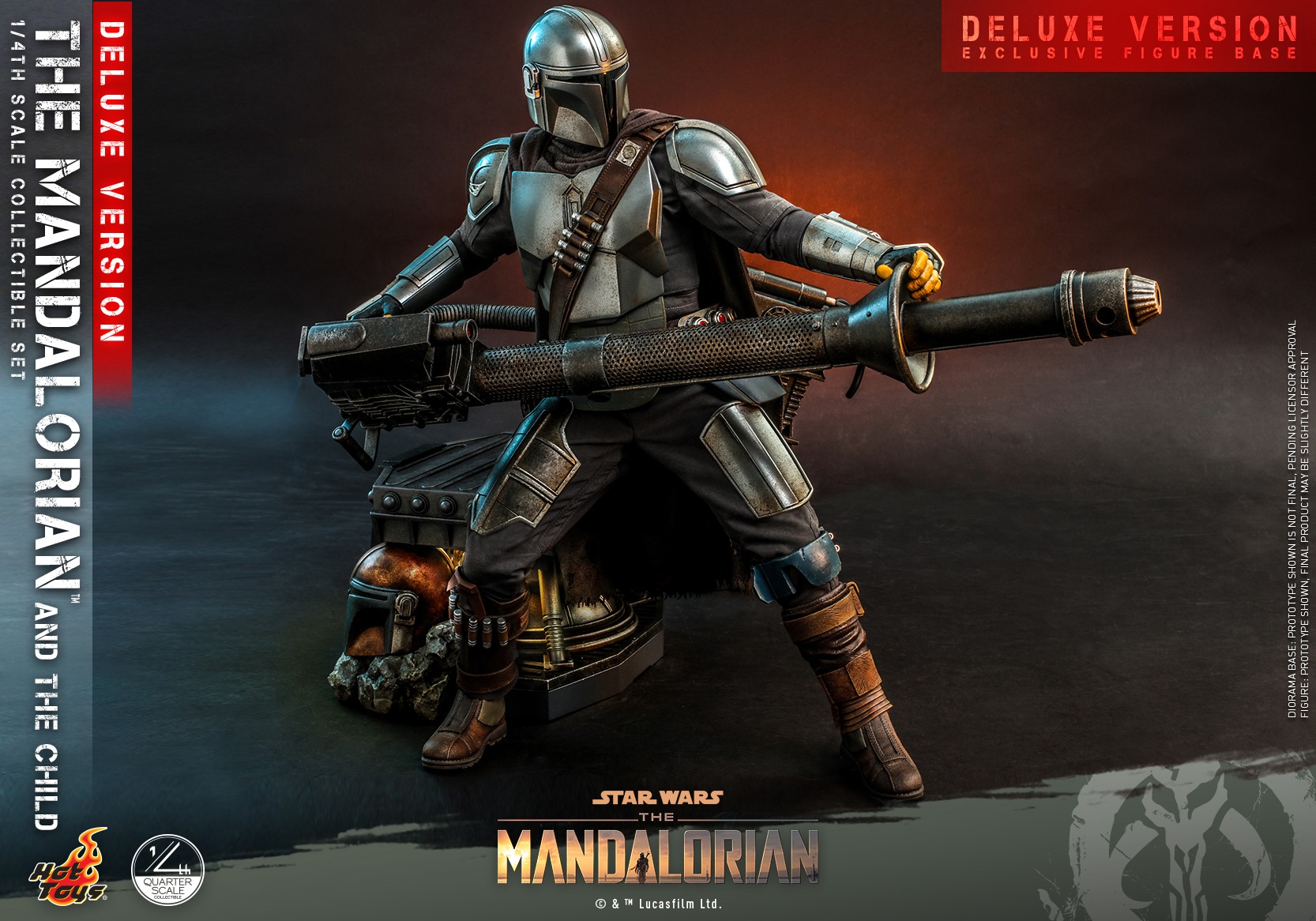 Hot Toys QS017 1/4 Star Wars™ The Mandalorian™ - The Mandalorian & The Child (Deluxe Version)