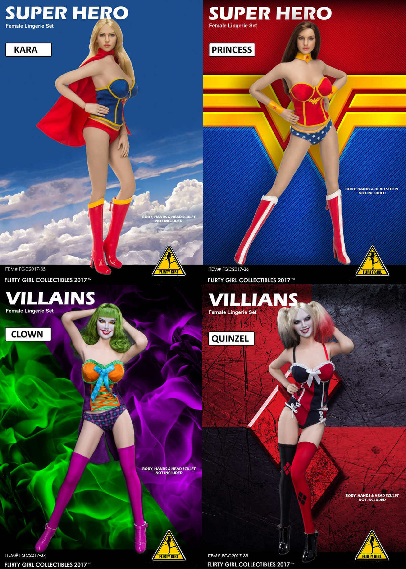 Flirty Girl FGC2017-35 / FGC2017-36 / FGC2017-37 / FGC2017-38 Super Hero Female Lingerie set