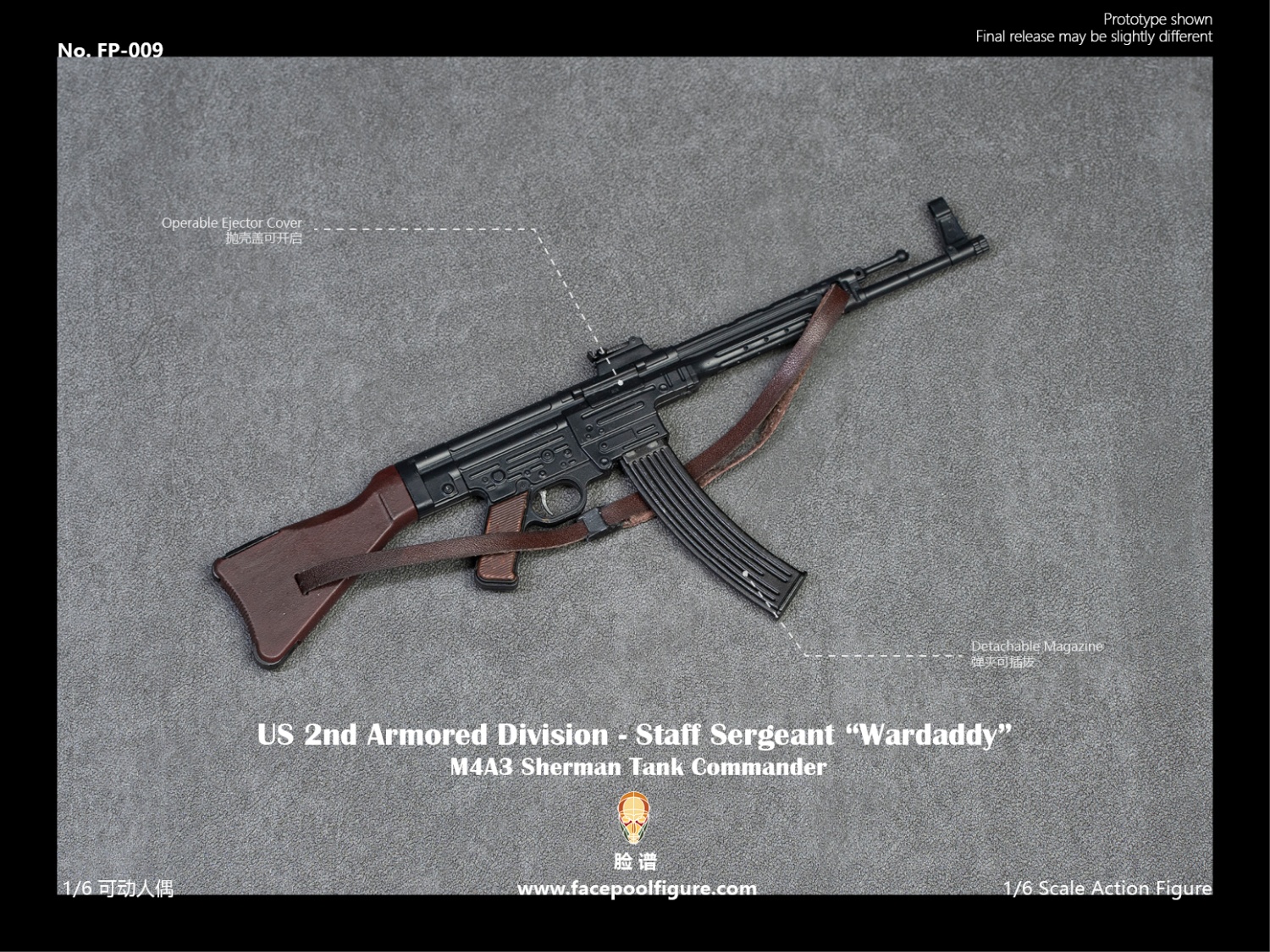 Facepoolfigure FP-009B 1/6 US 2nd Armored Division - Staff Sergeant "Wardaddy" (Special Edition)