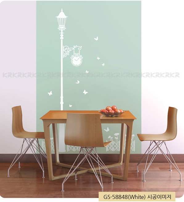 GS-58848 เสาไฟถนน Under the streetlight สีขาว 161x75 cm