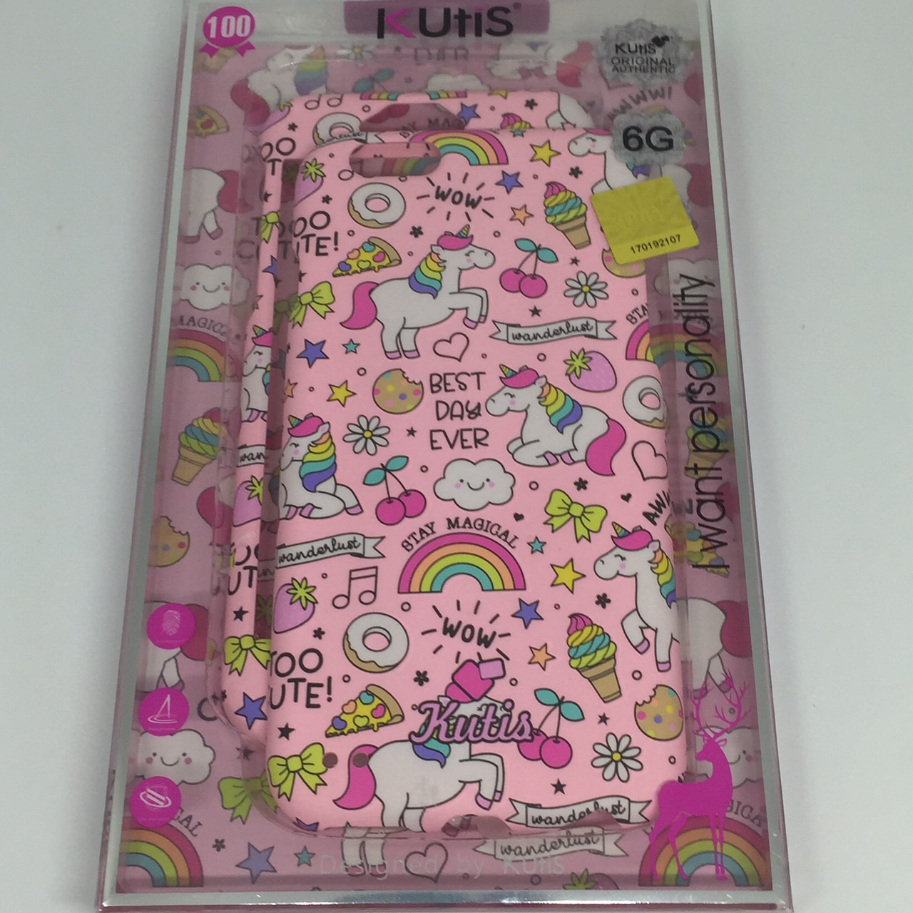 เคสคูทิส(Kutis)ไอโฟน6,6S(ลายยูนิคอร์นอวบWOW)มาใหม่ เคสประกบหน้า-หลัง เคสเรืองแสงเคสลายวินเทจ ร้านSuperhero Klongthom