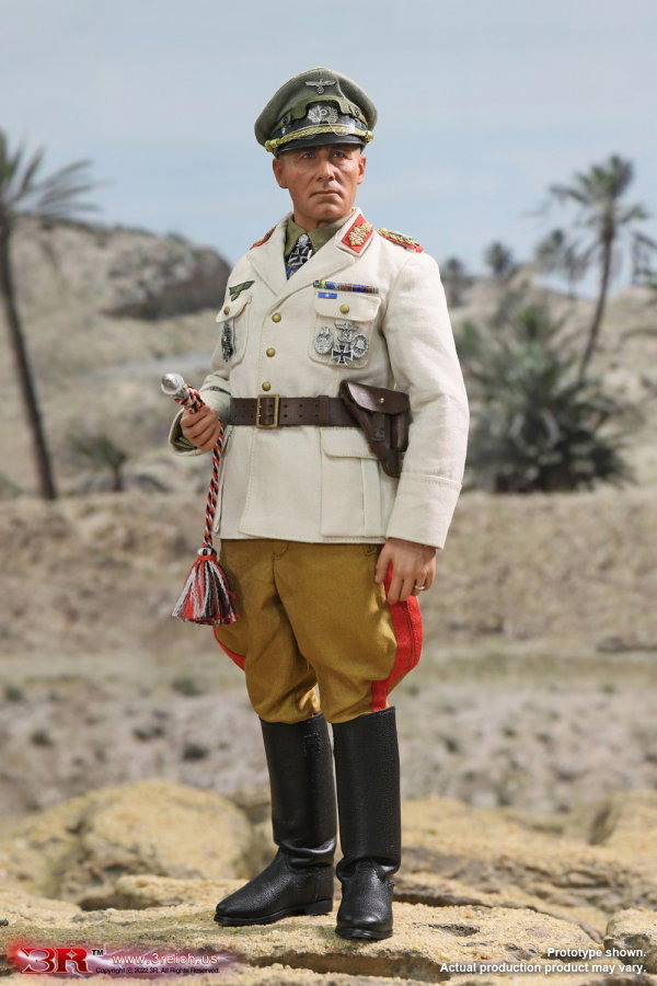 3R GM651 1/6 General Field Marshal of German Afrika Korps Erwin Rommel The Desert Fox
