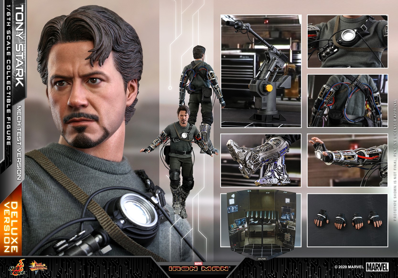 Hot Toys MMS582B 1/6 Iron Man - Tony Stark (Mech Test Version) (Deluxe Version) (Special Edition Bonus)