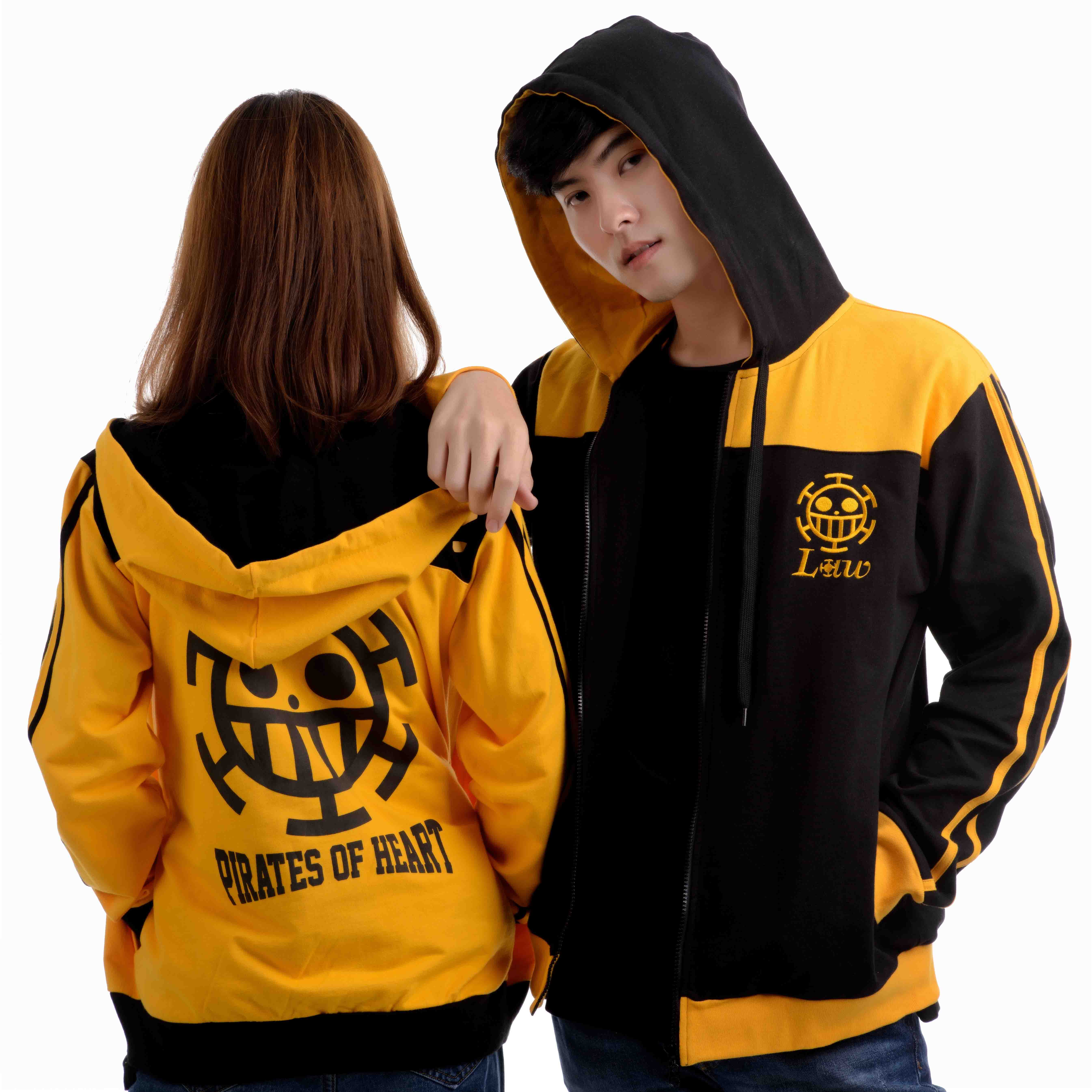 เสื้อแจ็คเก็ตมีฮู้ดการ์ตูนวันพีซ ลายลอว์ (Jacket Hood OP Law)