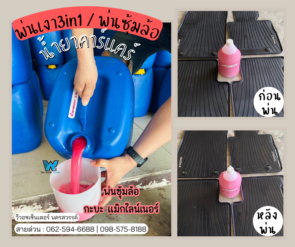 น้ำยาพ่นเงา3in1 (พ่นซุ้มล้อ)