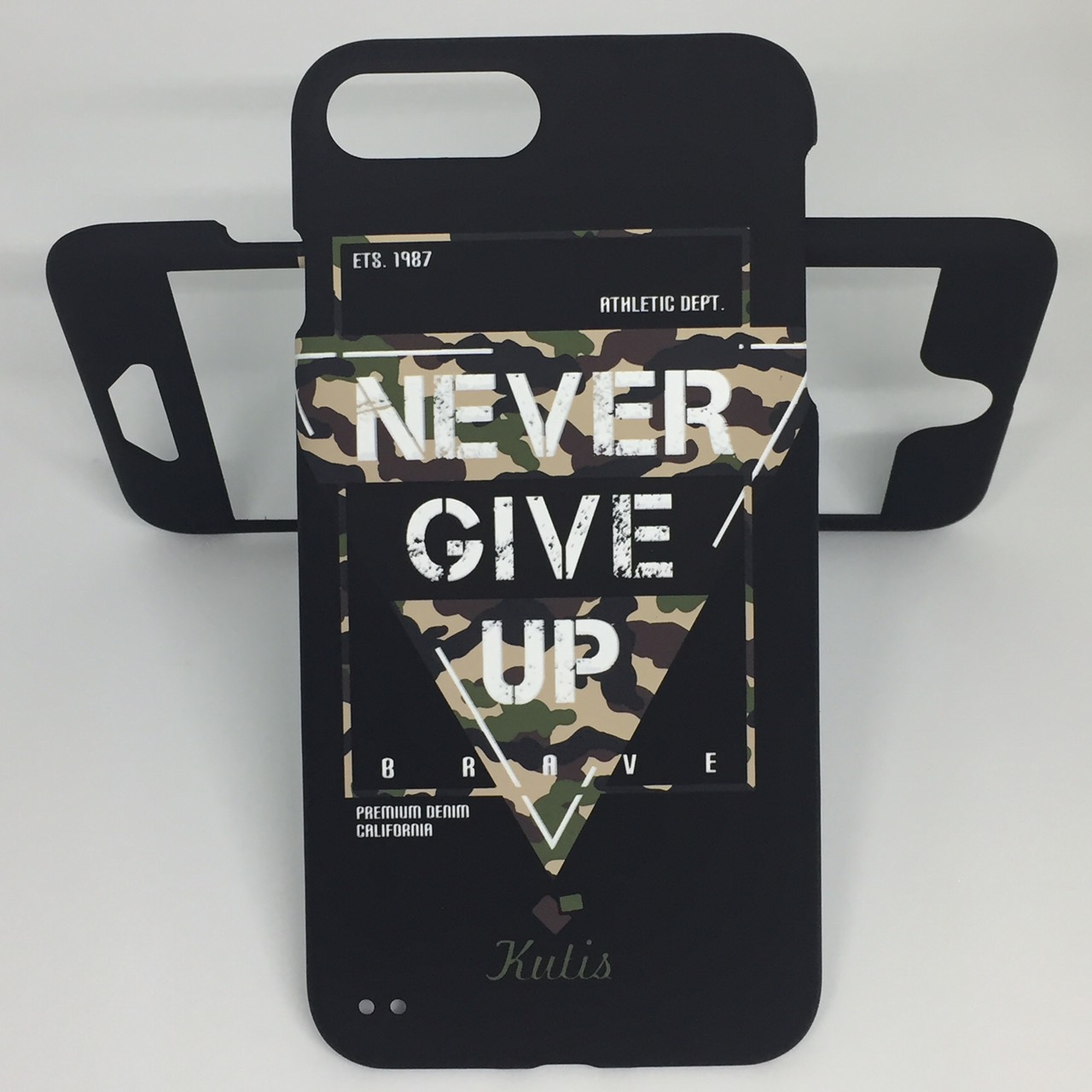 เคสคูทิส(Kutis)ไอโฟน7พลัส,8พลัส(ลายNever Give Up)มาใหม่ เคสประกบหน้า-หลัง เคสเรืองแสง เคสลายวินเทจ ร้านSuperhero Klongthom
