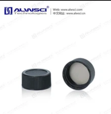 ฝาทึบสีดำ 24-400 Black, Closed Top PP Cap + PTFE/White Silicone Septa (100 ชิ้น/แพ็ค)