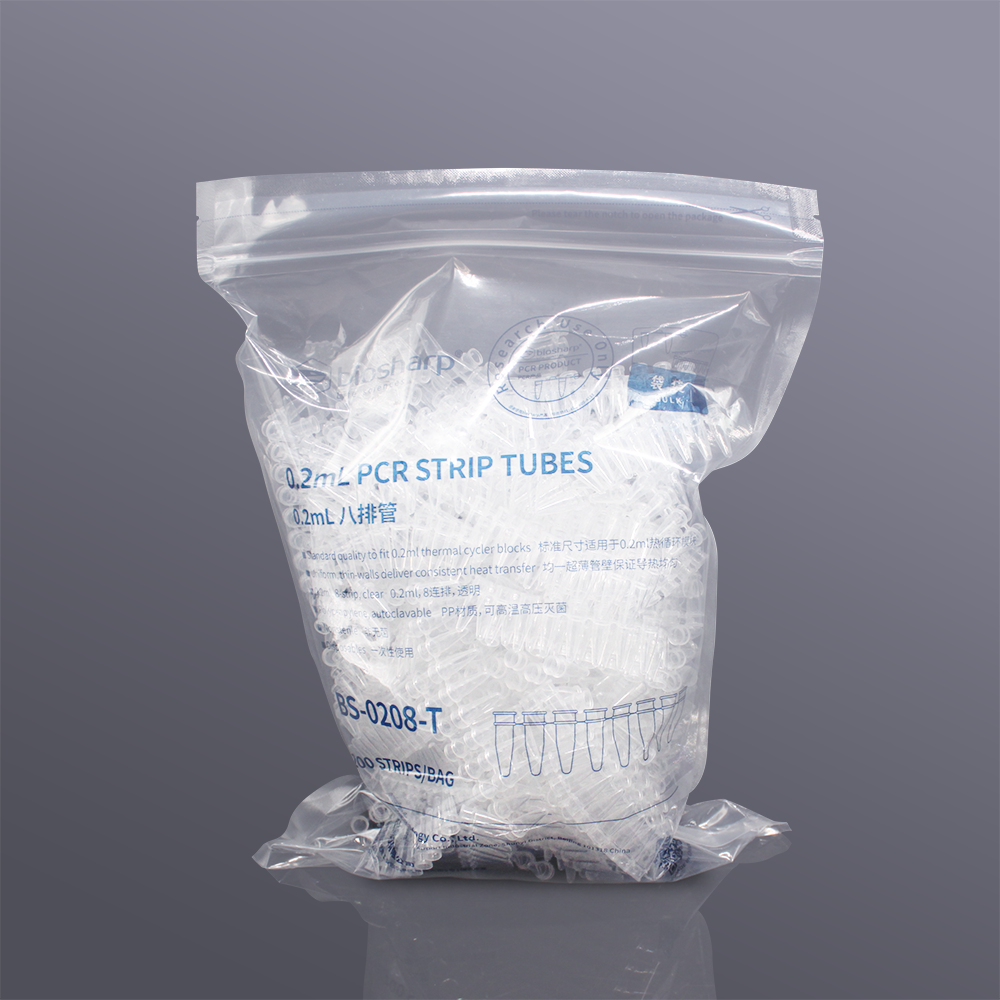 PCR 8 Strip PCR tubes, clear 0.2 ml (200 ชิ้น/แพ็ค), Biosharp