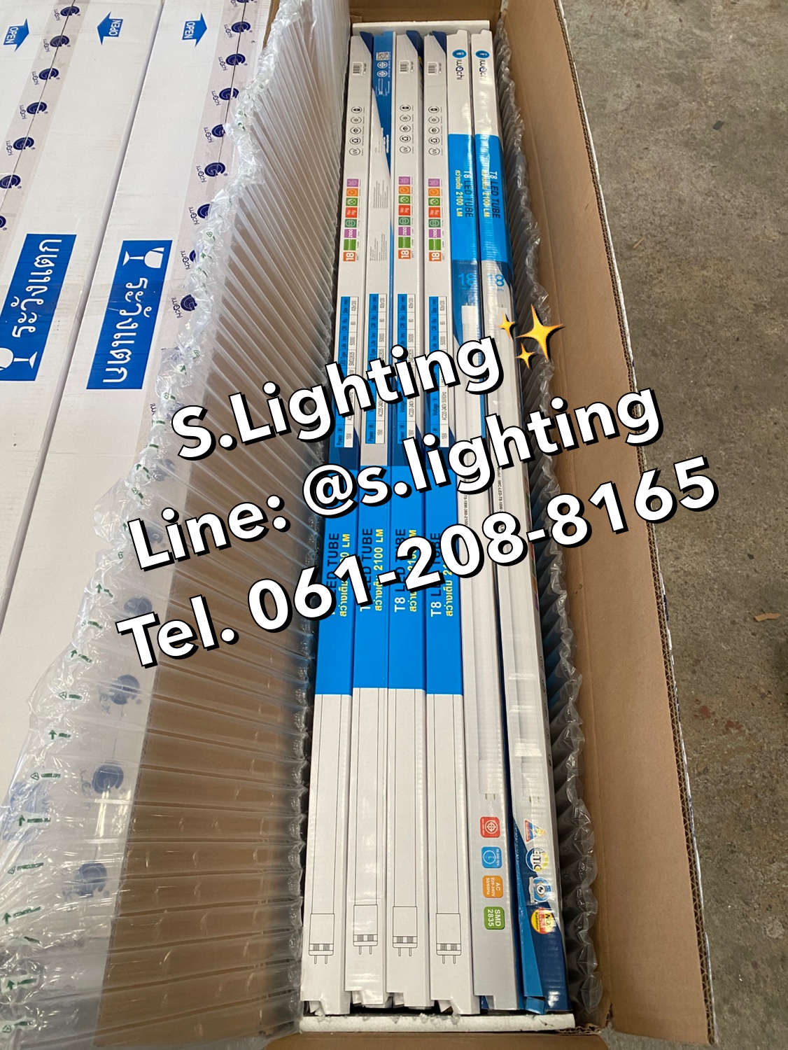 หลอดนีออน(ยาว) LED T8 18w 2100Lumen แสงขาว