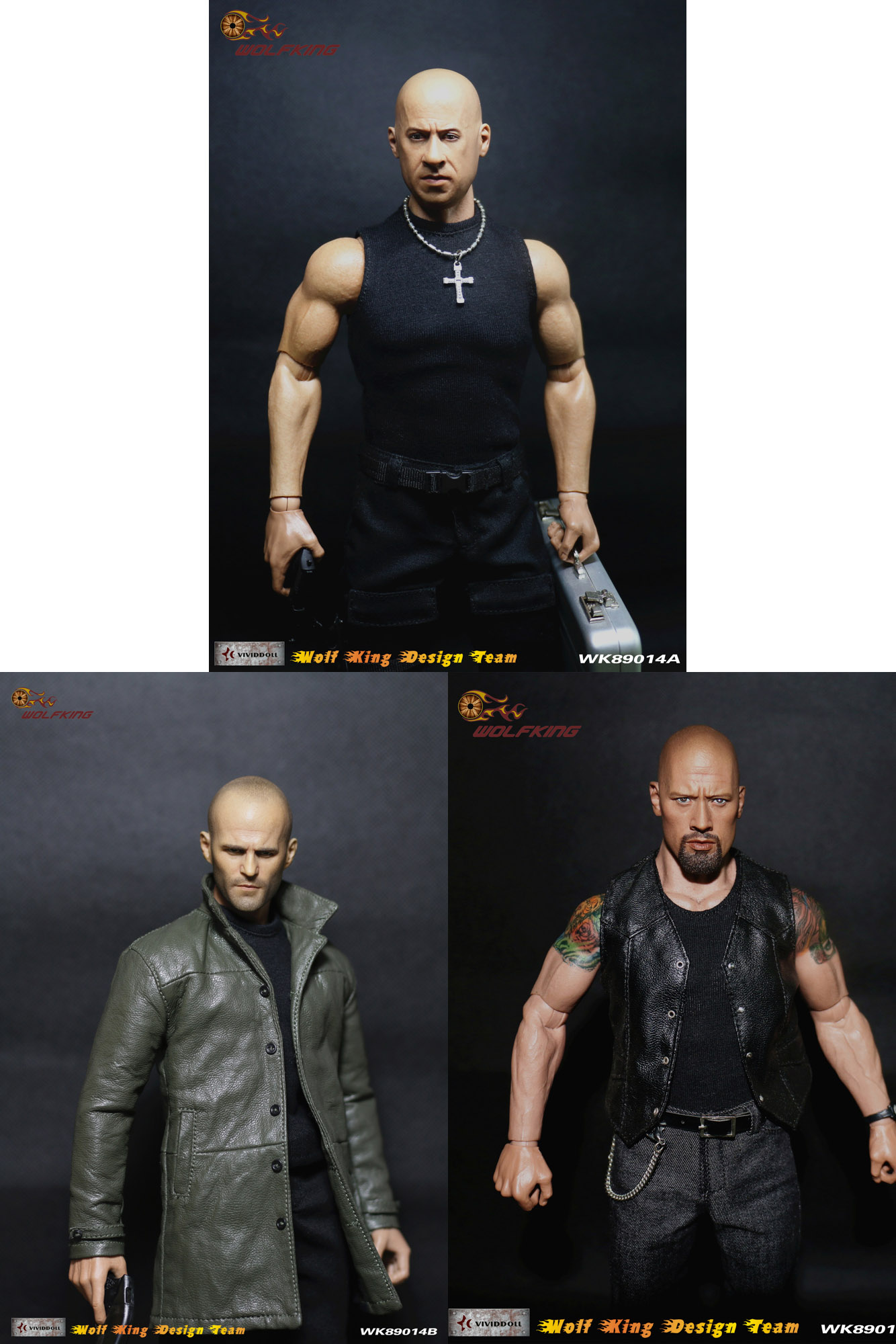 WOLFKING WK89014 1/6 Headsculpt clothing set