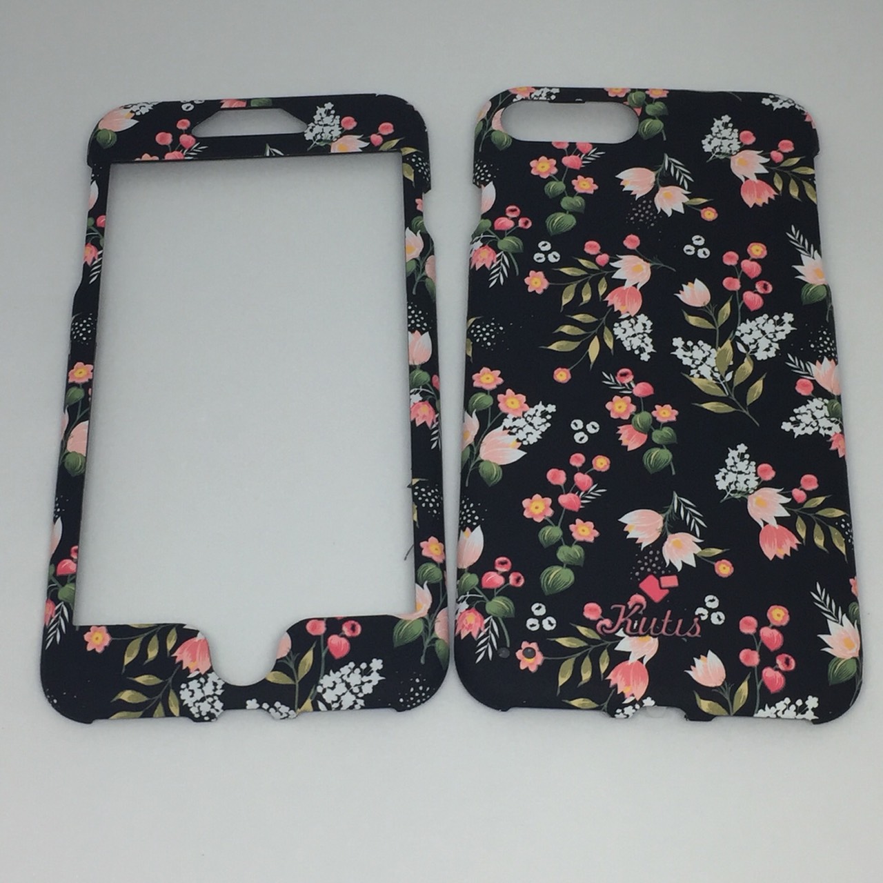 เคสคูทิส(Kutis)ไอโฟน7พลัส,8พลัส(ลายช่อดอกไม้สีดำnew)มาใหม่